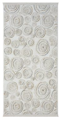 Teppich MY-RUG Bella, Kurzflor-Teppich 150x80cm, Wohnando, rechteckig, Höhe: 12 mm, weich, gemütlich, mit schönem Muster, flachgewebt