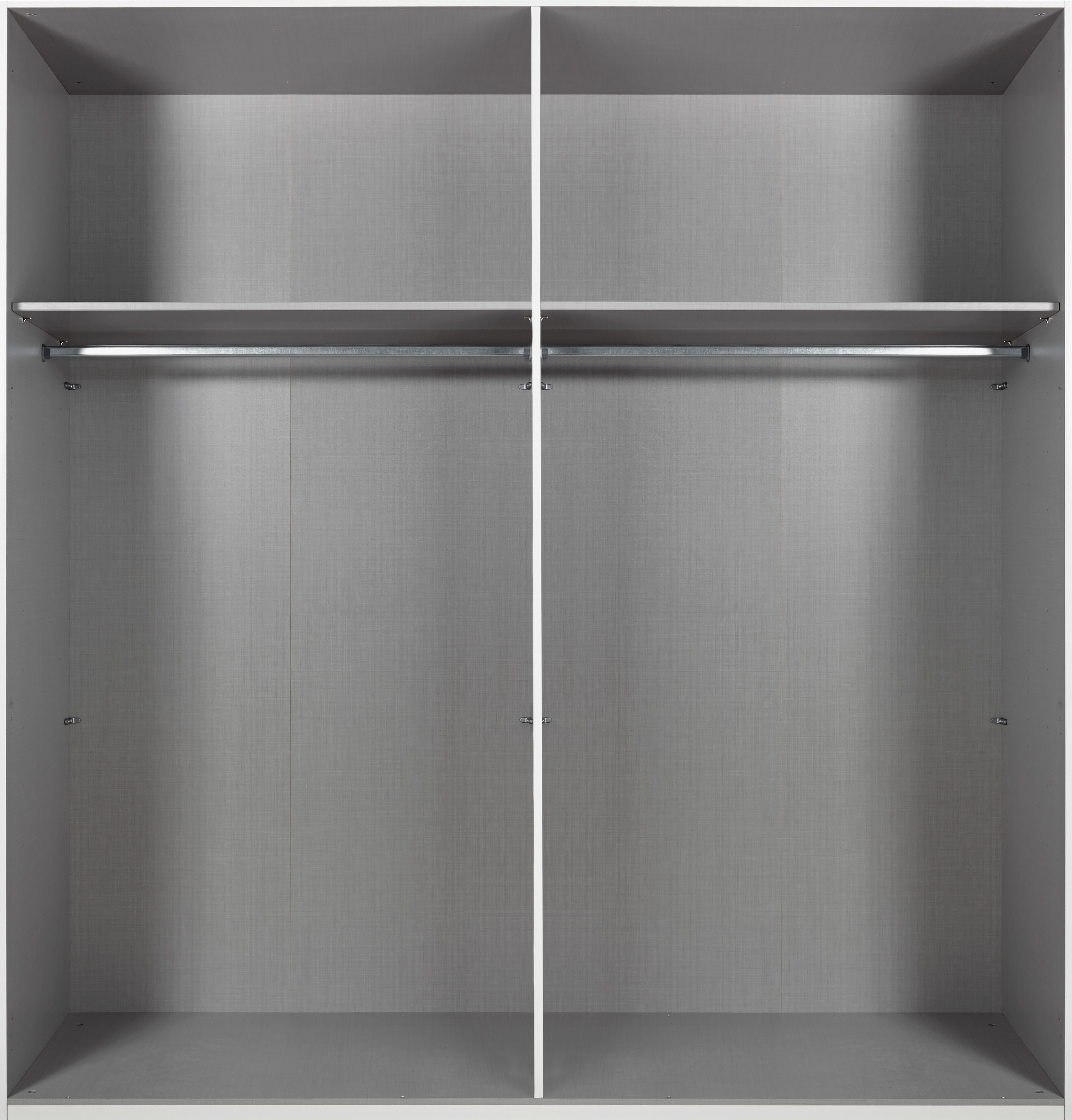 Wimex Kleiderschrank Tilburg, Metallgriffe, Made in Germany (Breite 270cm wahlweise mit 2 oder 3 Türen) mit Schwebetüren, jeweils 1 Glaselement, 180, 225 oder 270cm breit