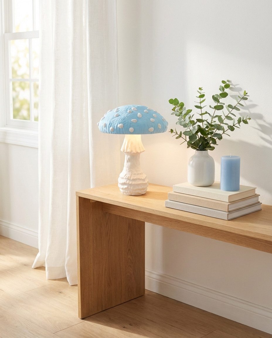 Roomberry LED Tischleuchte Fliegen Pilzlampe – Magische Tischlampe in Fliegenpilz-Design, LED wechselbar, Kalt-Weiß bis Warm-Weiß einstellbar, LED, dimmbar, Licht einstellbar kalt-weiß bis warm weiß