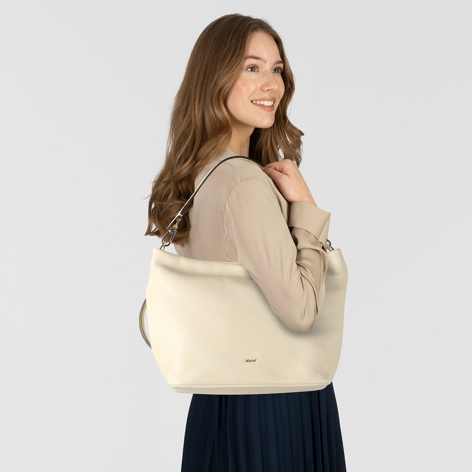 Abro Schultertasche Ebony, Leder