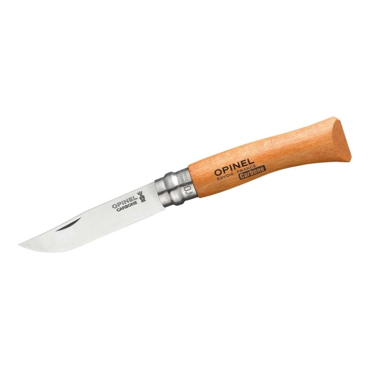 Opinel Taschenmesser Opinel Taschenmesser mit Buchenholz Griff in Größe No 07, Carbonstahl, (1 St), Carbon-Stahl