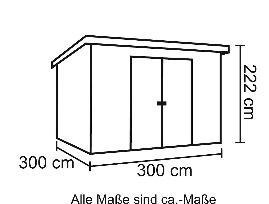 323x321 Hummelsee cm Gartenhaus 4, Kiehn-Holz BxT: