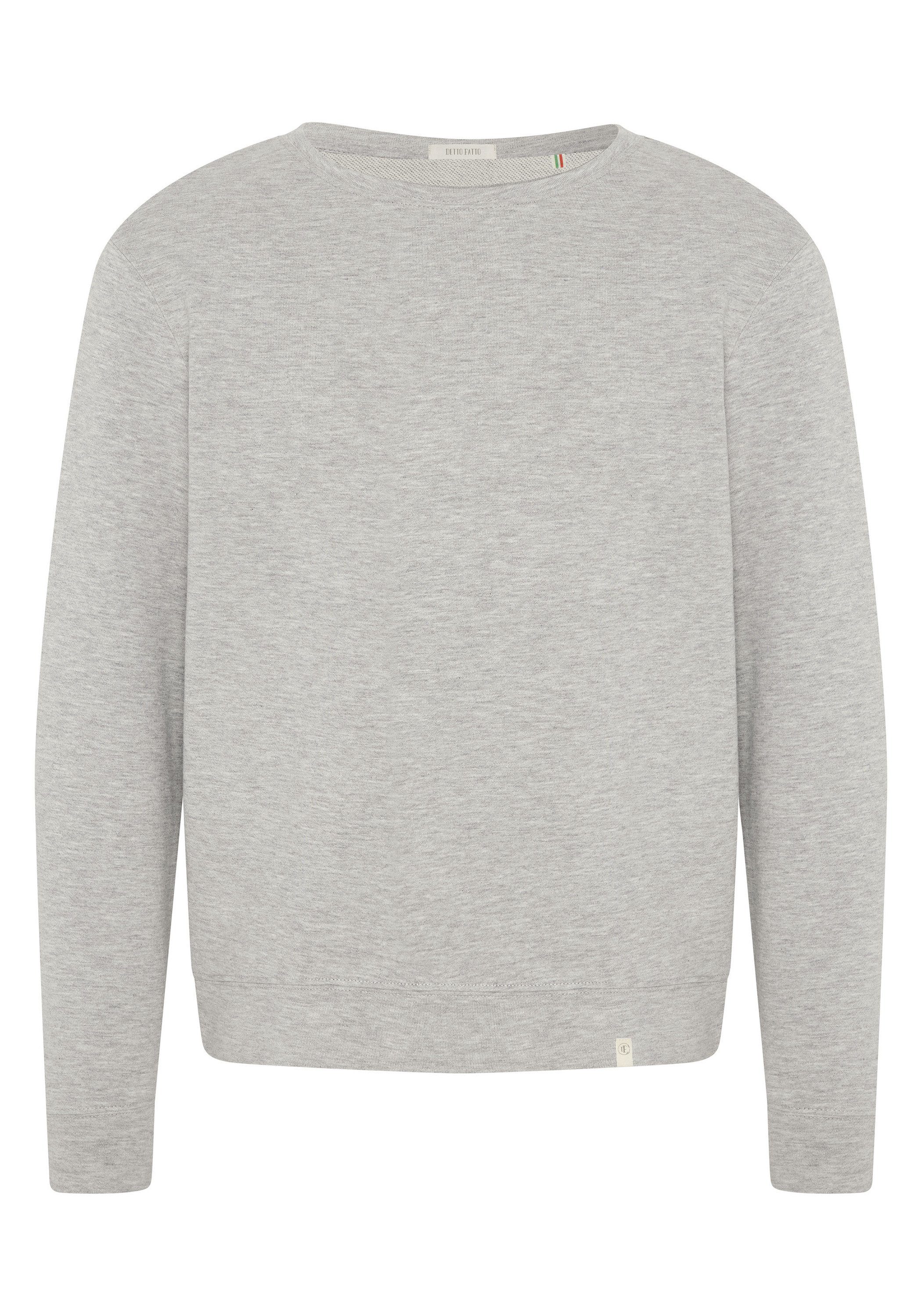 Detto Fatto Sweatshirt im cleanen Design 72 Light Grey