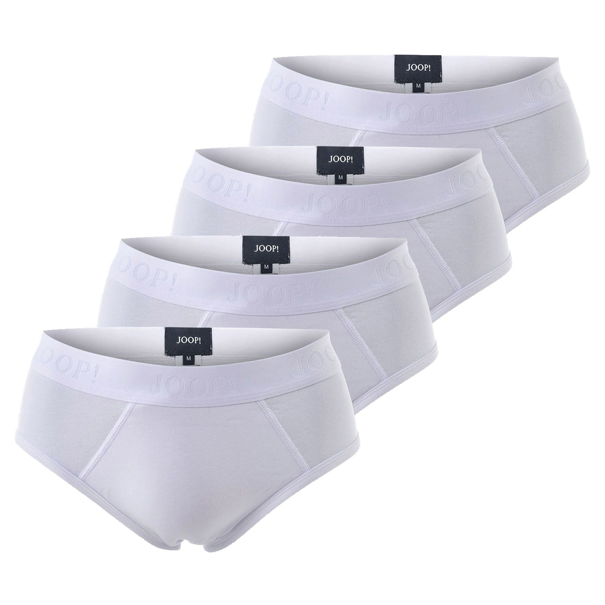 Joop! Slip Herren Boxer Shorts, 4er Pack - Fine Cotton Weiß