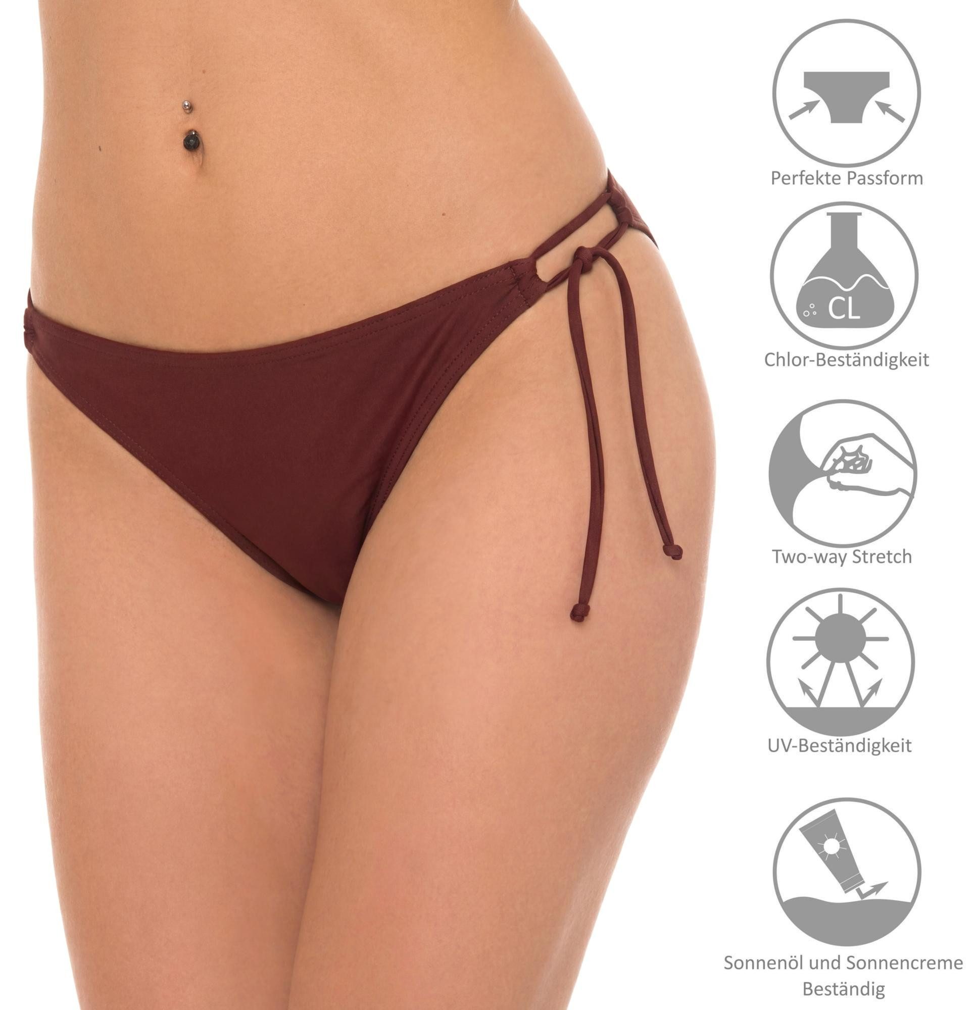 Aquarti Bikini-Hose Aquarti Damen Bikinihose Seitlich Gebunden Bikinislip Höschen – Bild 5 von 5