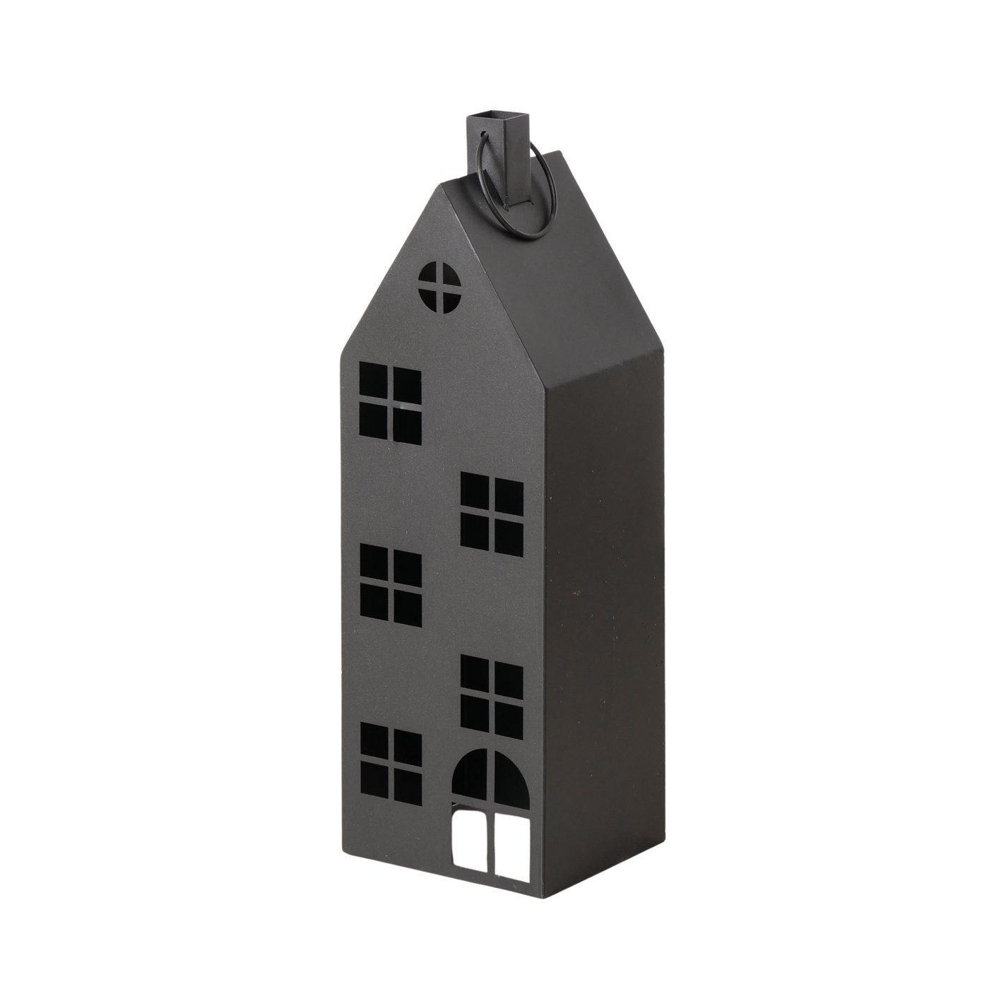 BOLTZE GRUPPE Kerzenlaterne BOLTZE Alba Laterne Haus schwarz 66-96cm 2tlg (2er Set) – Bild 3 von 5