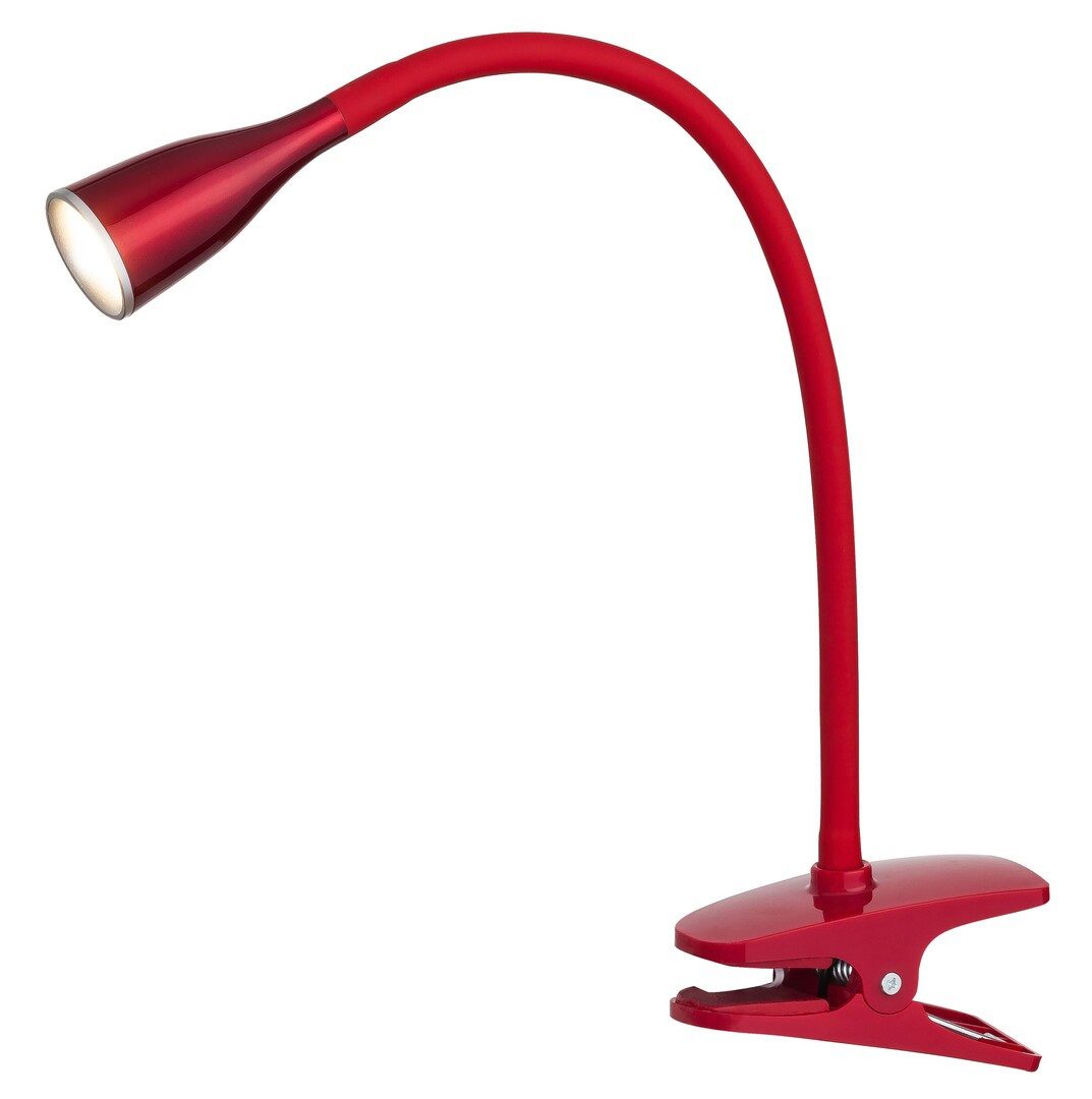 Rabalux LED Tischleuchte "Jeff" Kunststoff, rot, rund, 4,5W, warmweiß, 330lm, IP20, ø30mm, warmweiß