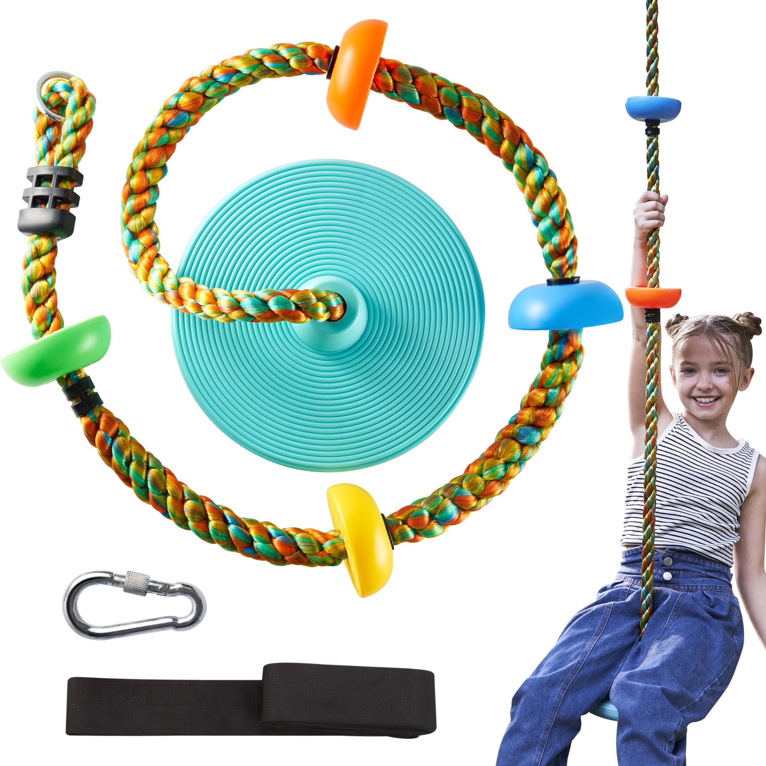 TURFEE Mehrkindschaukel TURFEE Kletterseil Baumschaukel Outdoor Kinderschaukel mit Plattform