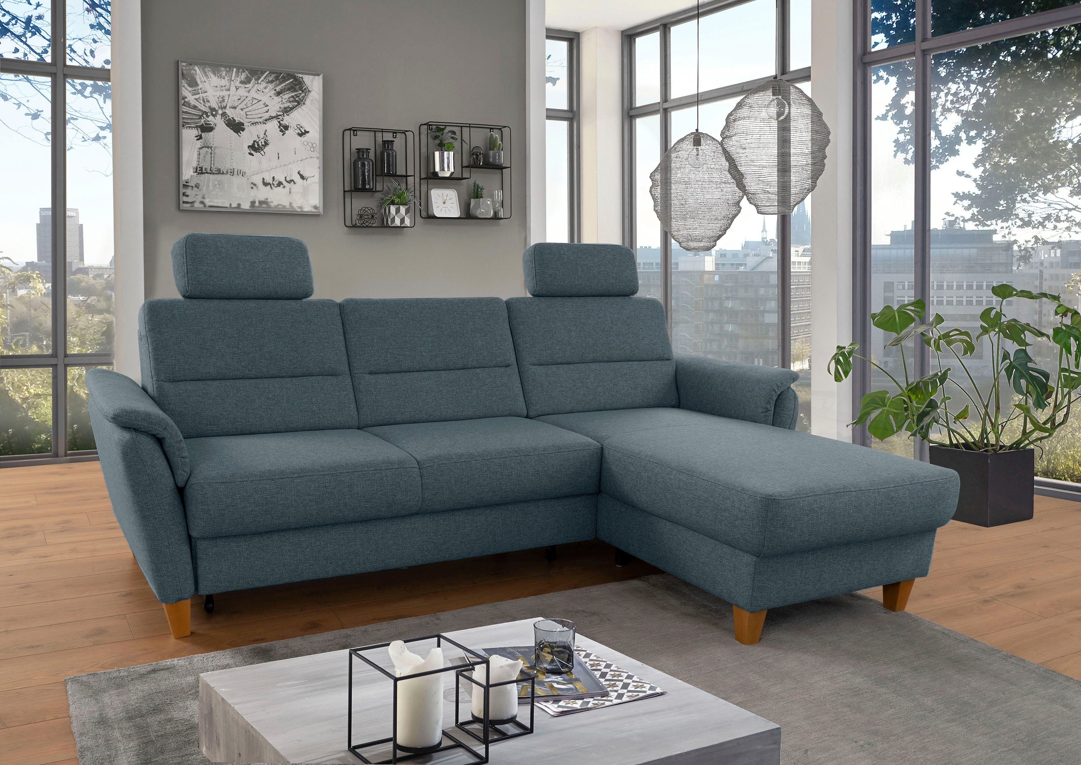 Home affaire Ecksofa Palmera L-Form, Federkern, günstig online kaufen