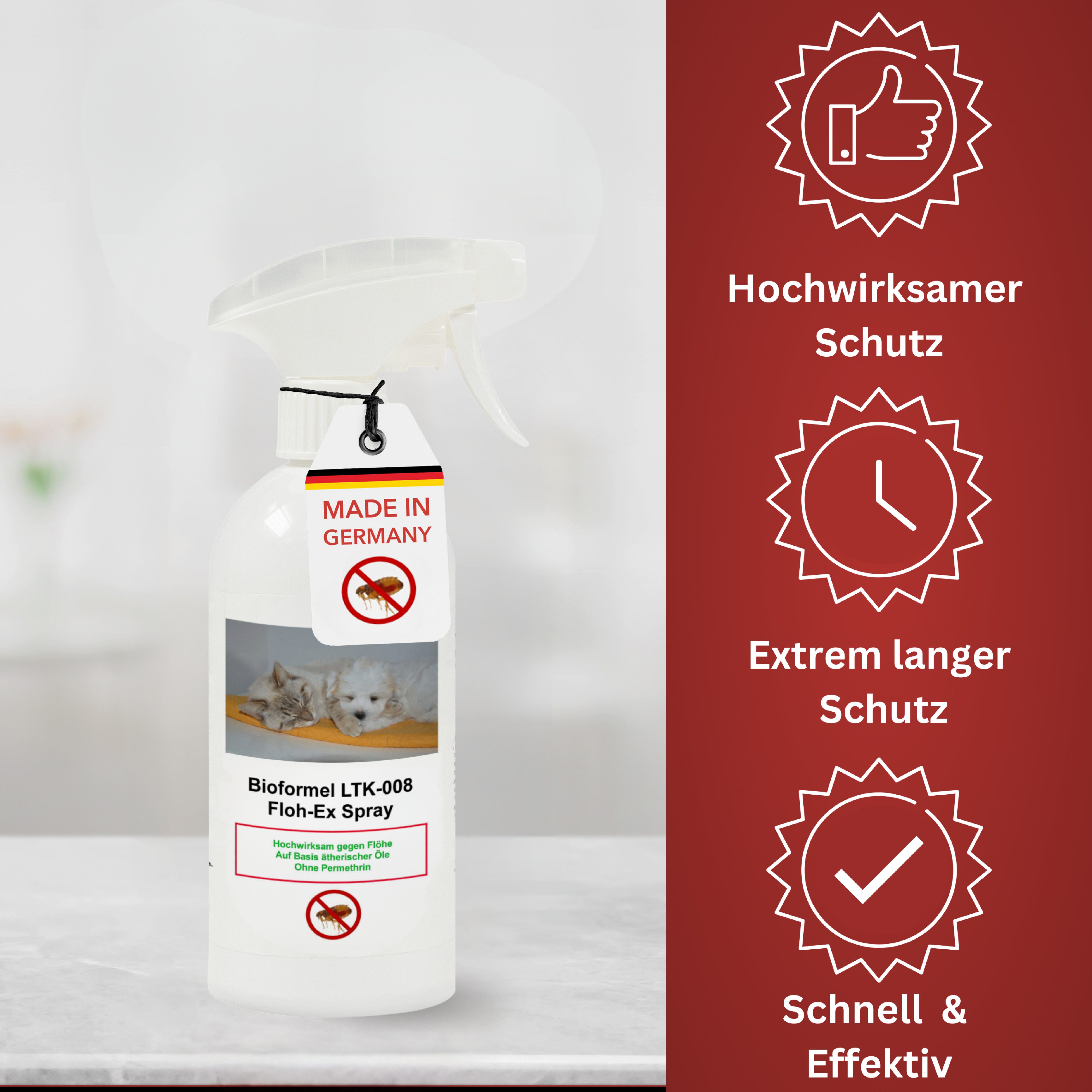 LTK-008 Biodelta Insektenspray Flohspray N, 0.5 l, Sprühflasche oder Kanister, 500 ml