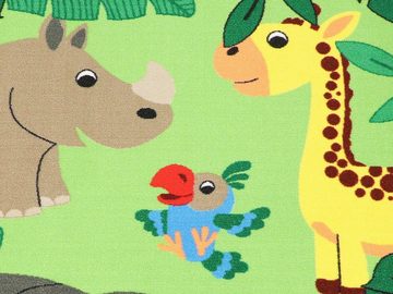 Kinderteppich JUNGLE, Primaflor-Ideen in Textil, rechteckig, Höhe: 5 mm, Motiv Dschungel Tiere, Kinderzimmer