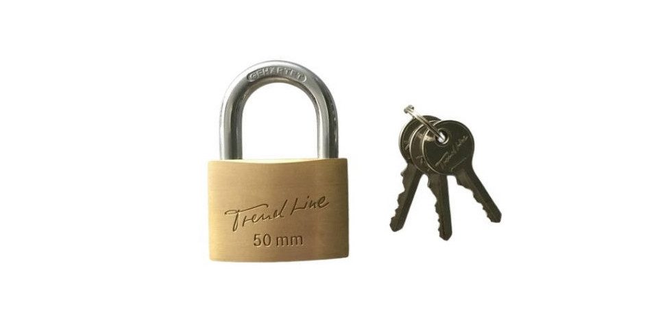 Trend Line Vorhängeschloss TrendLine Vorhängeschloss Messing gold 70 mm inkl.