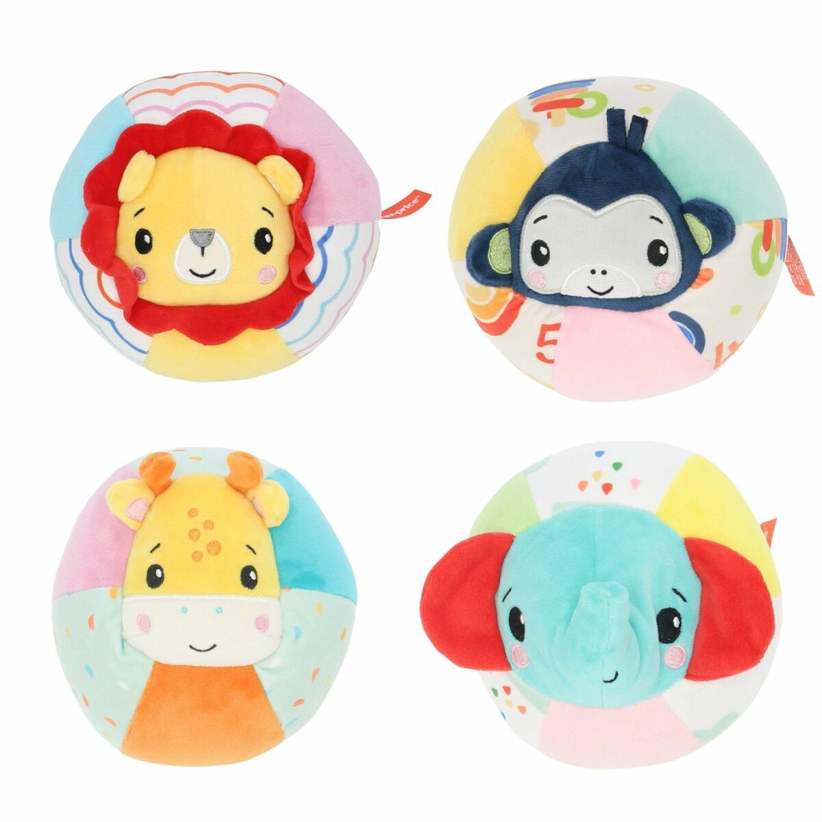 Fisher-Price® Spielball für Babys mit Glocke – Süße Tiermotive zum Spielen und Lernen