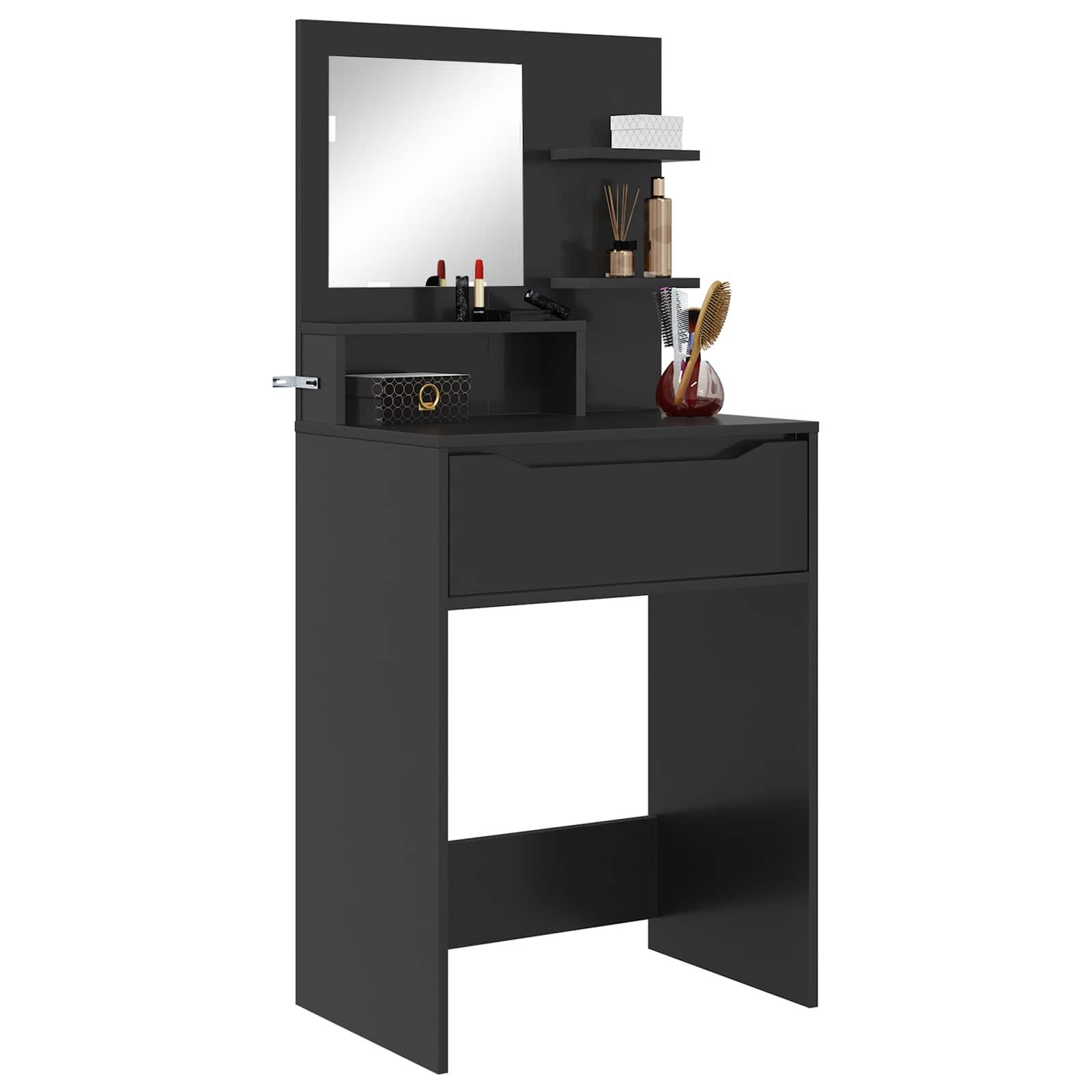 vidaXL Schminktisch Schlafzimmer-Frisiertische Schwarz 80 x 39,6 x 135 cm (1-St)