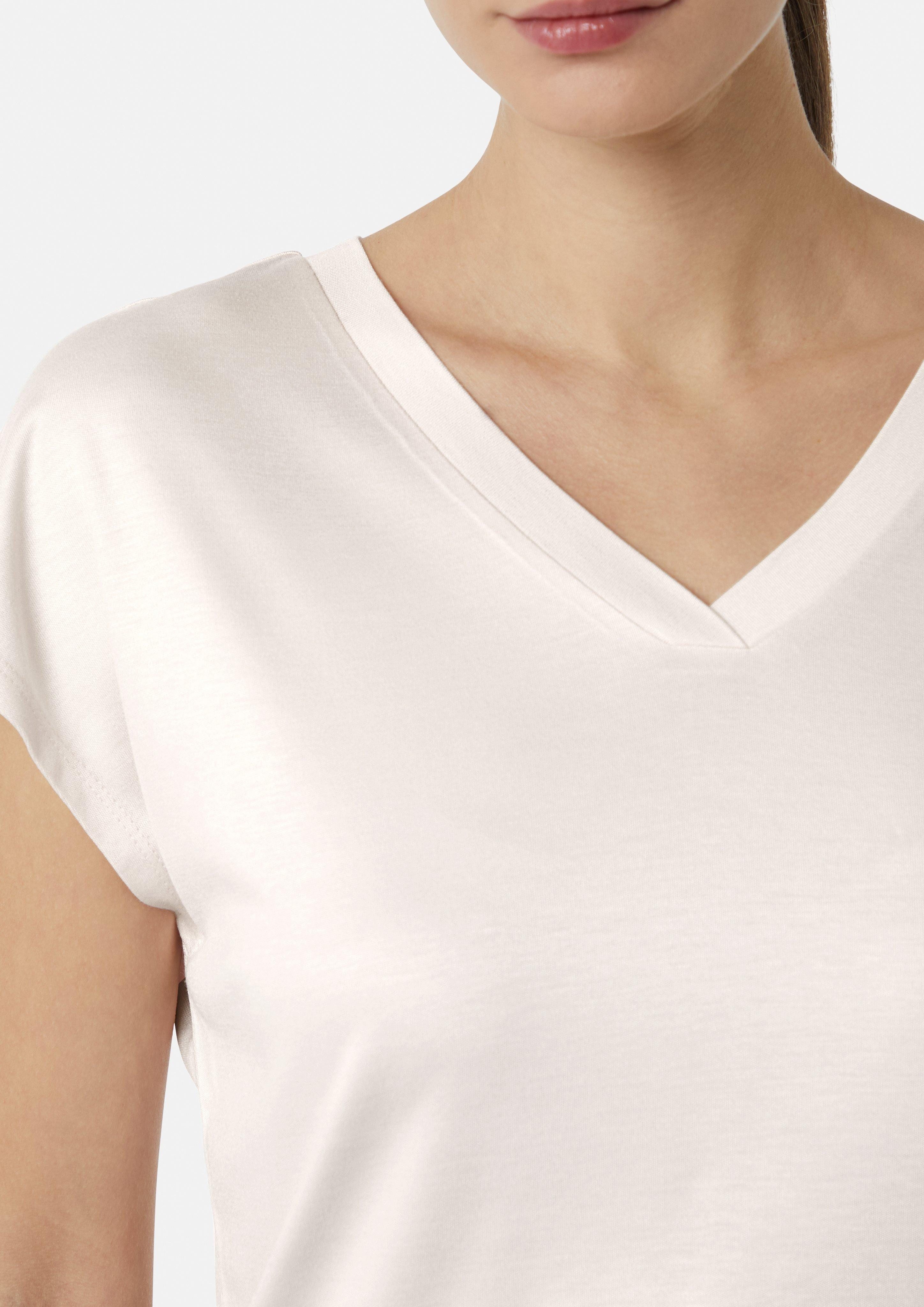 Comma Kurzarmshirt Shirt aus Viskose mit günstig online kaufen
