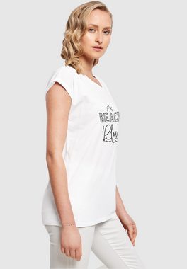 Merchcode T-Shirt Merchcode Damen Ladies Beach Please Extended Shoulder Tee (1-tlg)