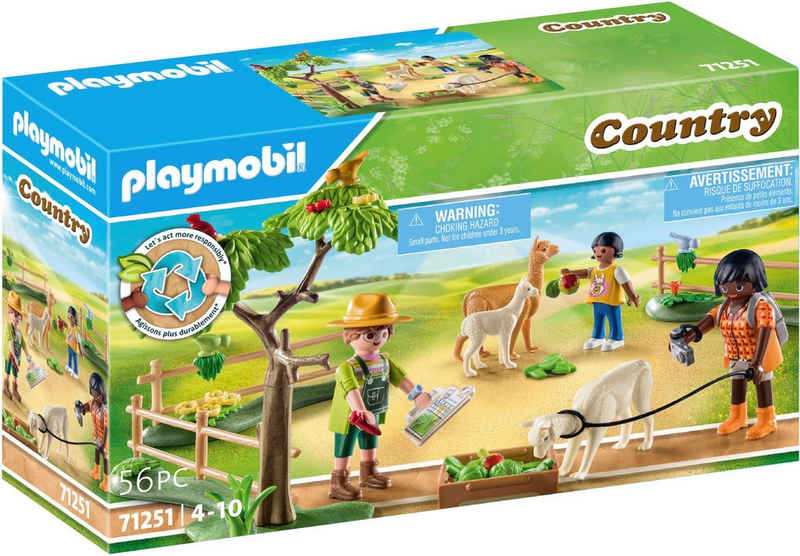 Playmobil® Konstruktions-Spielset Alpaka-Wanderung (71251), Country, teilweise aus recyceltem Material; Made in Europe