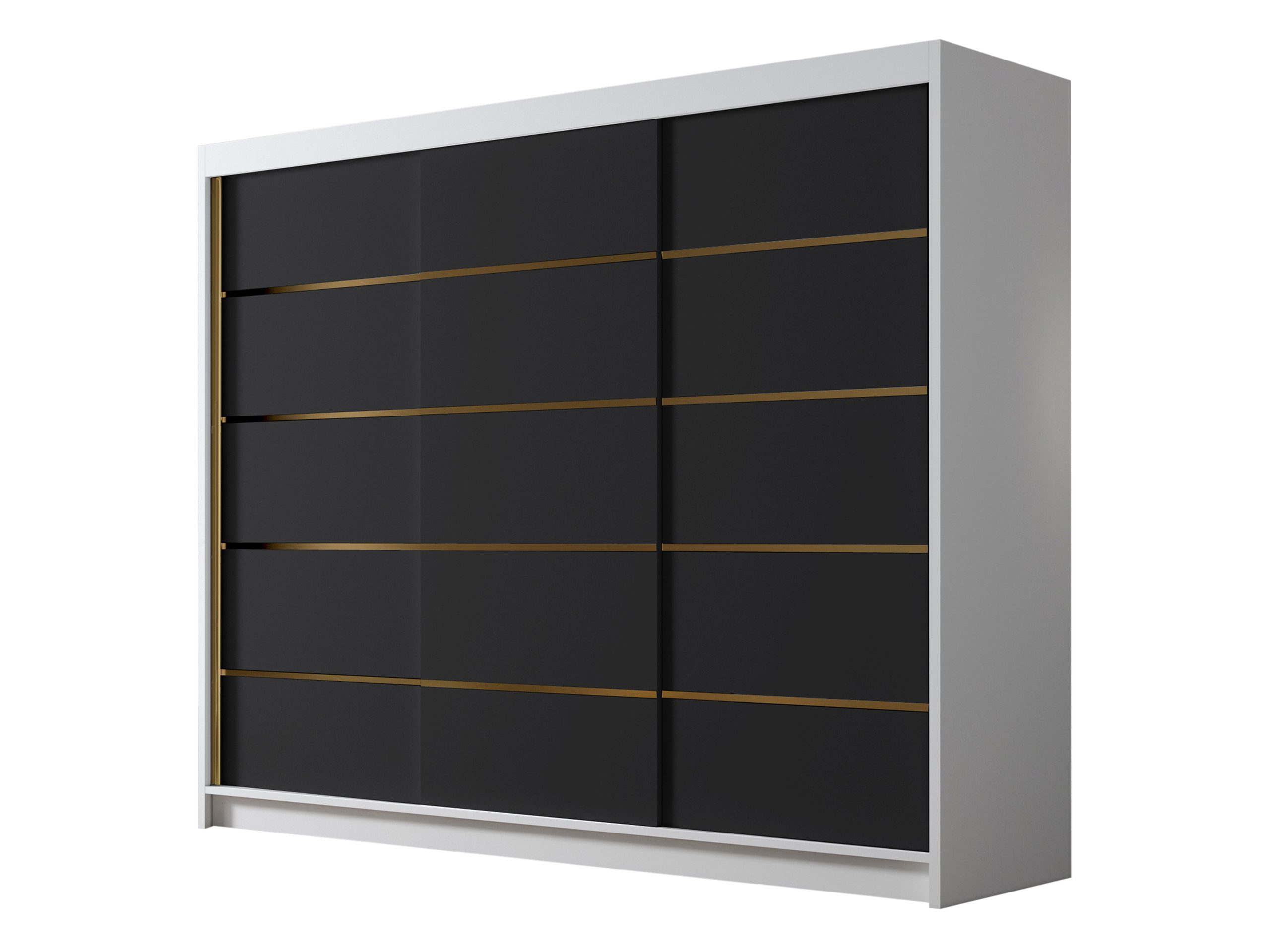 MIRJAN24 Kleiderschrank Amber VII (mit drei Schwebetüren) 250x58x215 cm