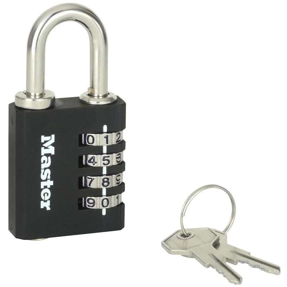 Master Lock Zahlenbügelschloss MASTER LOCK Zahlenschloss Zinc 40mm Sicherheitsnotschlüssel