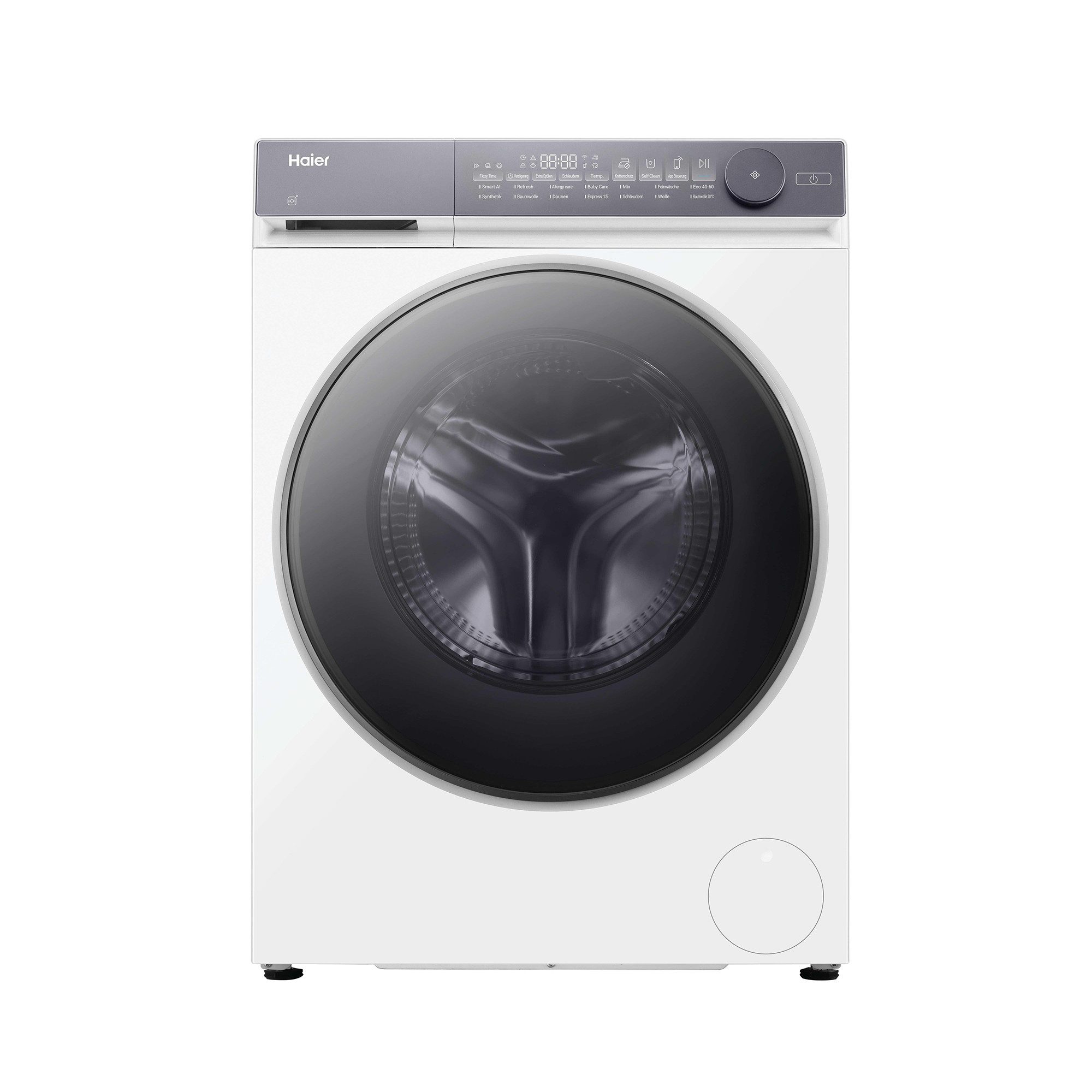 Haier Waschmaschine HW80-B14367WU1, 8 kg, 1400 U/min, Smarte Bedienung via hOn App, Vollwasserschutz, Mengenautomatik