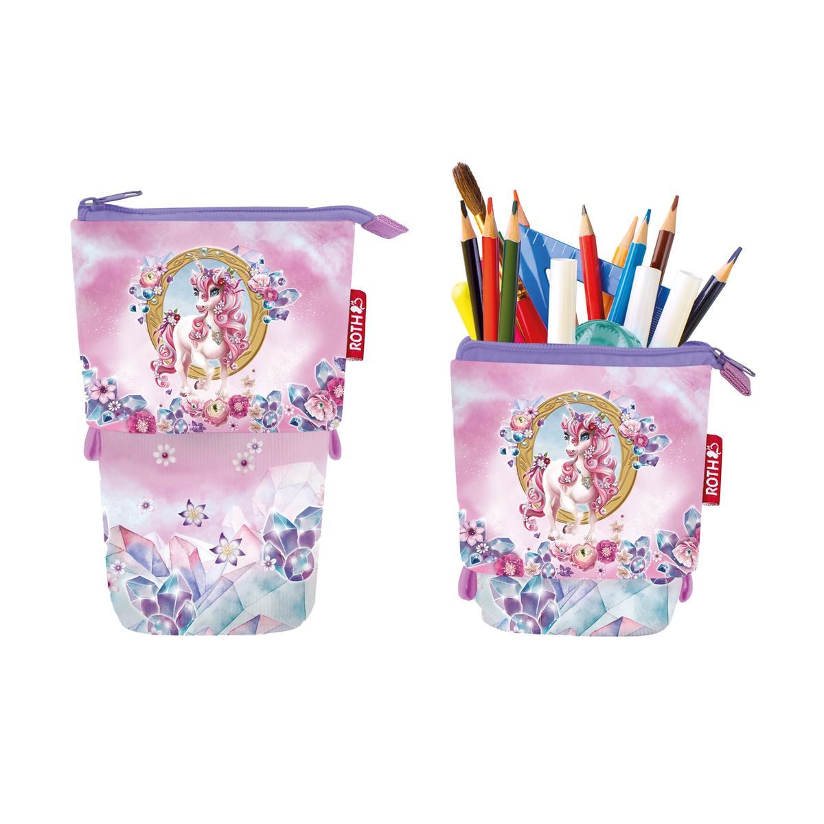 Roth Federtasche Roth Stifte Etui 2in1 Einhorn Beauty