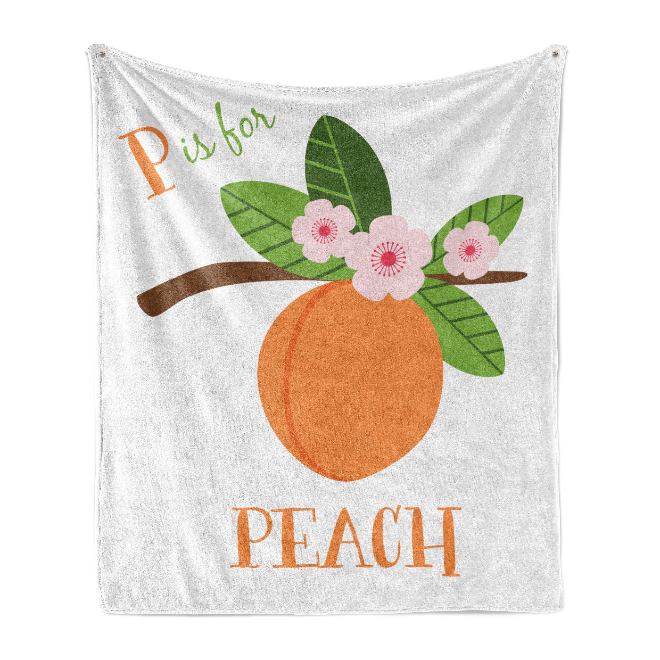 den Gemütlicher Peach Plüsch Wohndecke Fruit Abakuhaus, Innen- und Außenbereich, für ist Pfirsich für Learning P