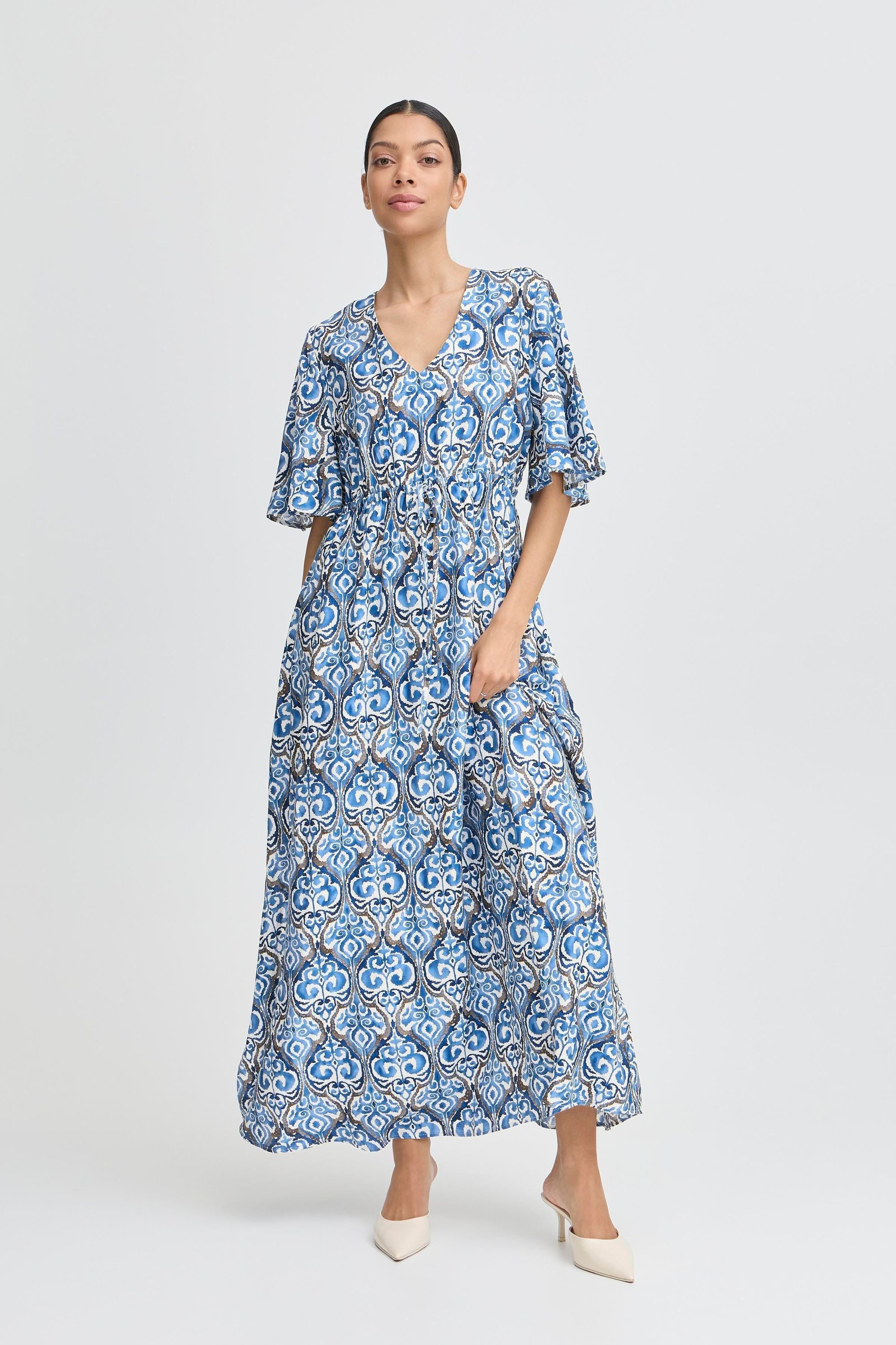 b.young Blusenkleid Midikleid