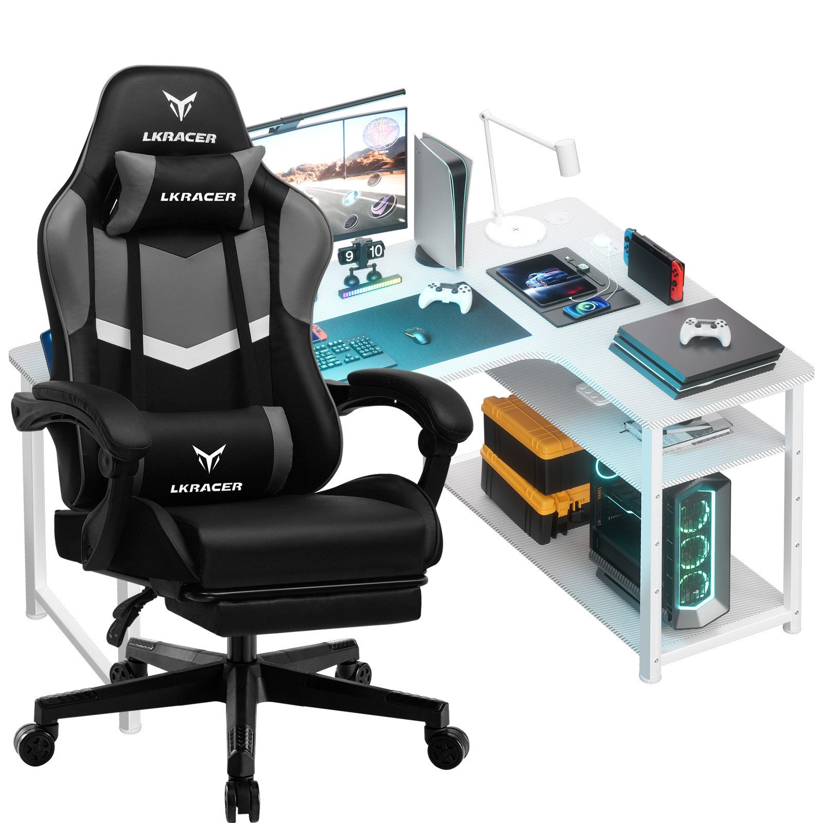 GTPLAYER Gaming-Stuhl Gaming Tisch + Gaming günstig online kaufen