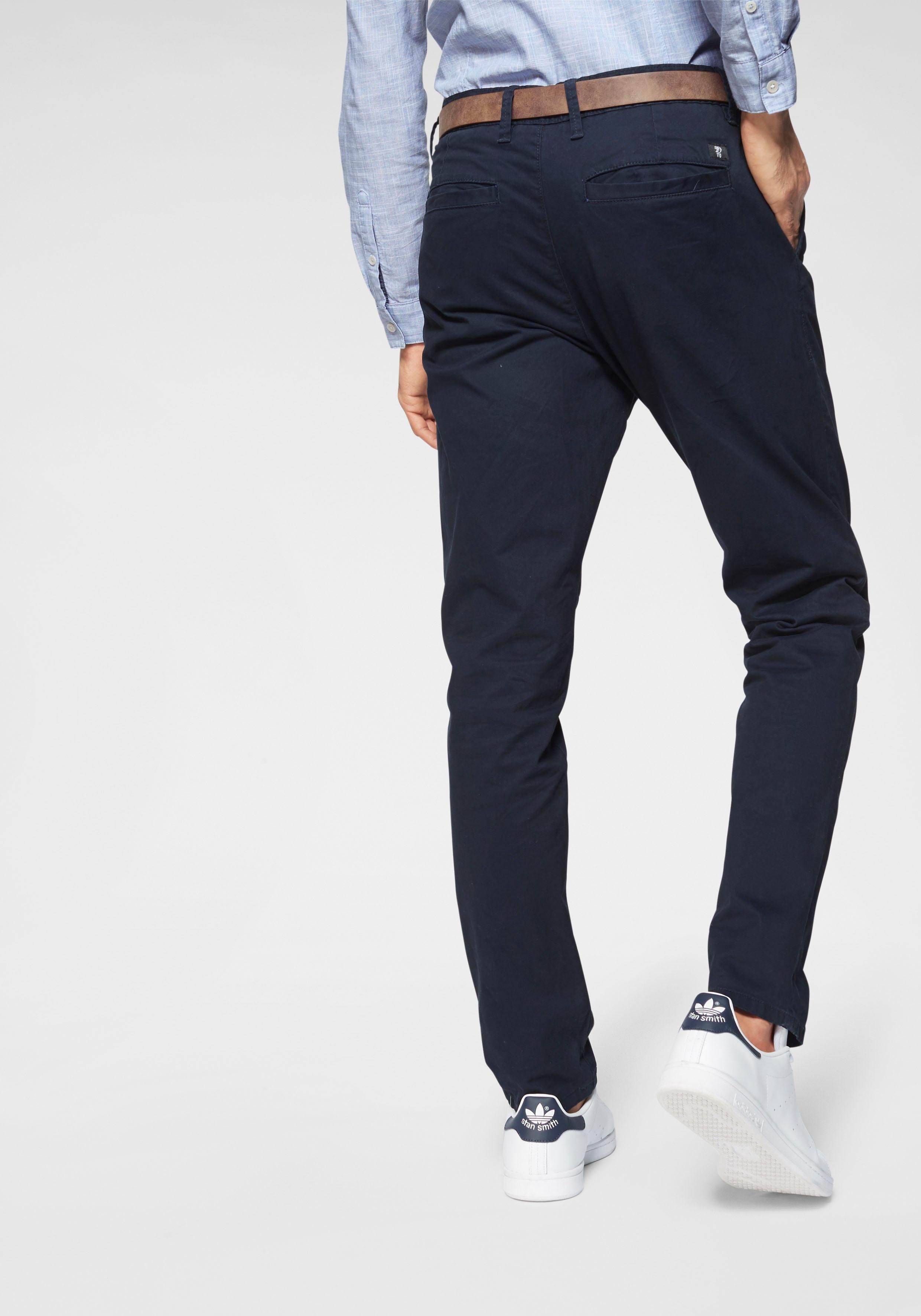 TOM TAILOR Denim Chinohose (mit Gürtel) leicht vorgewaschen – Bild 2 von 5