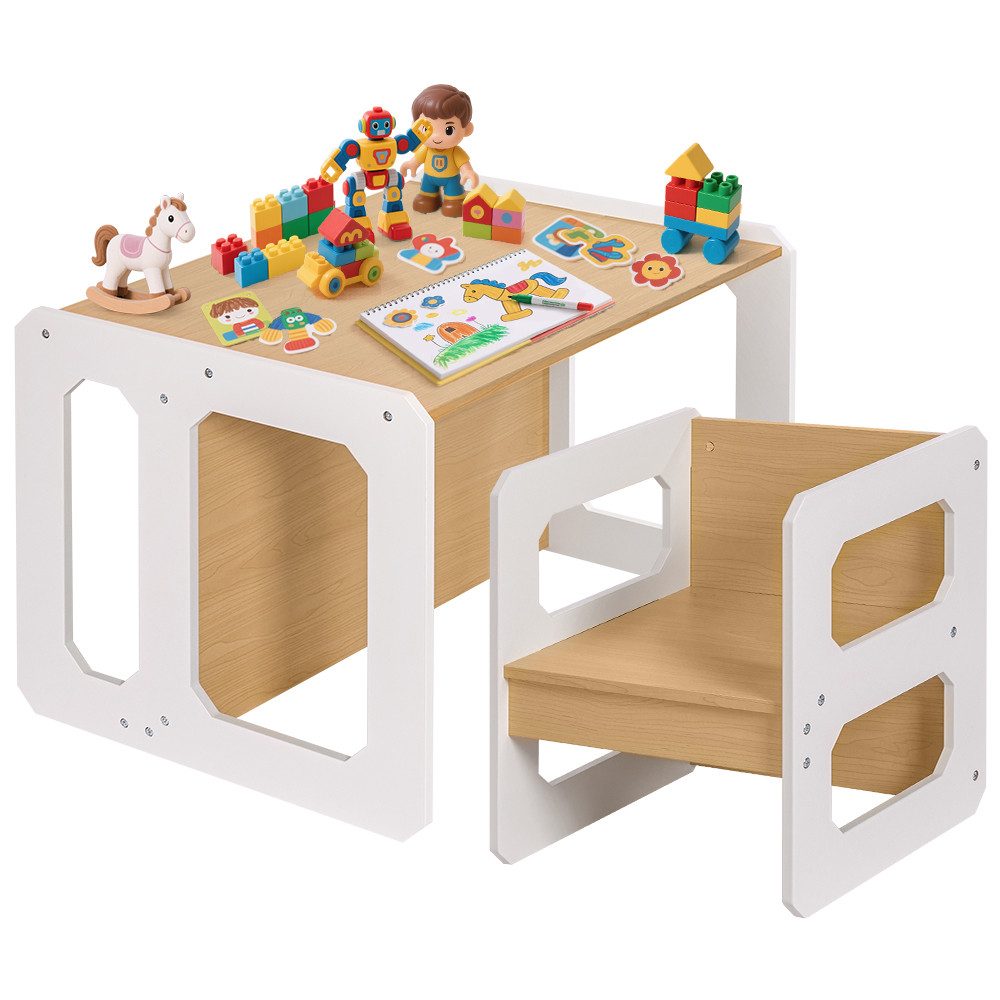 Yorbay Kindersitzgruppe Kindertisch mit 1 Stuhl, günstig online kaufen