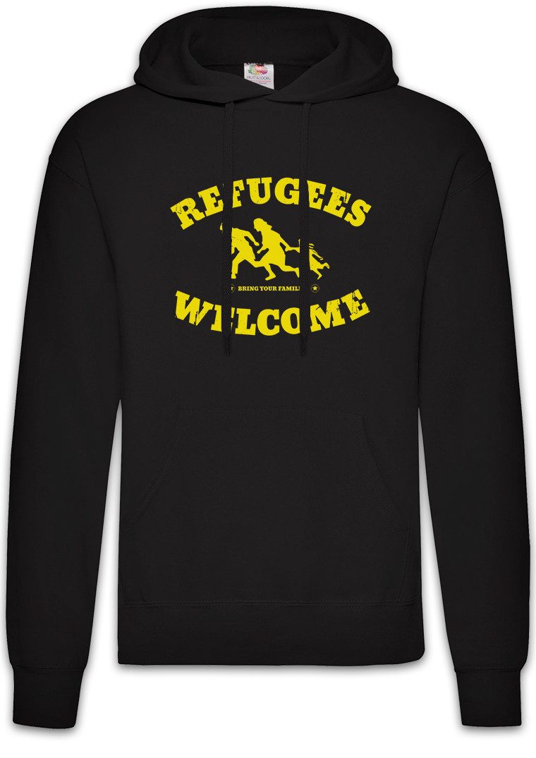 Hoodie Refugees Welcome Herren Hoodie Demo Pro Willkommen Flüchtlinge Asyl
