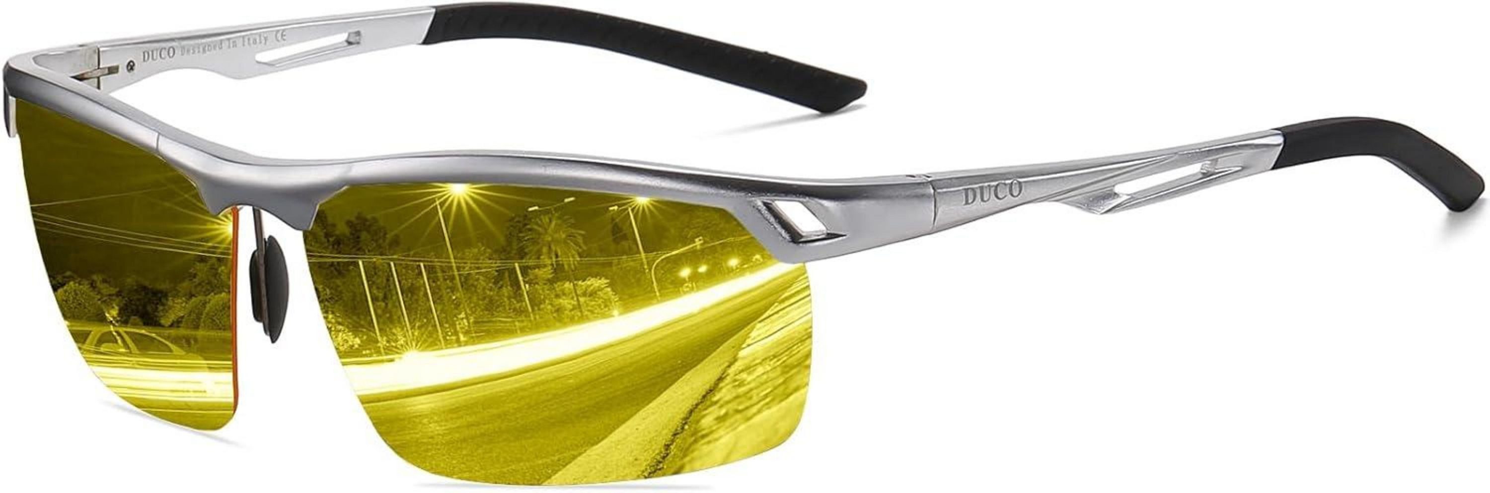 Sonnenbrille Nachtsicht Polarisierte Gelbe Gläser reduzieren Blendung - AL-MG