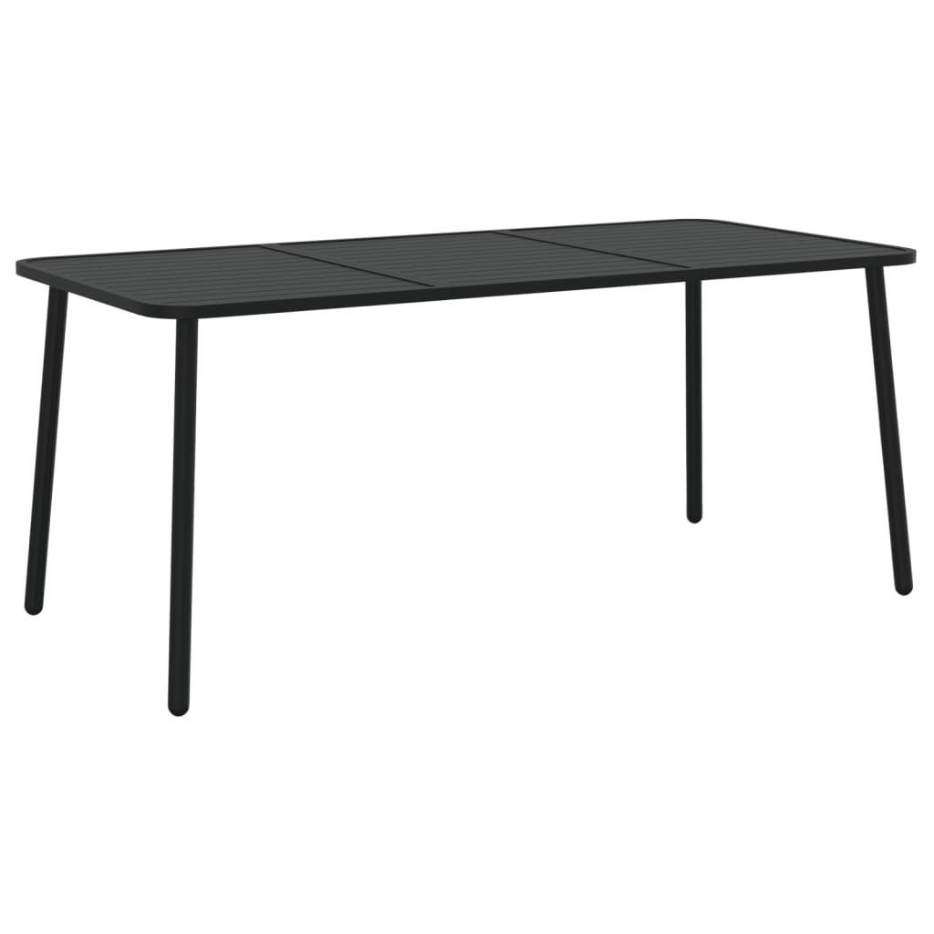 vidaXL Gartentisch Gartentisch Anthrazit 165x80x71 cm Stahl (1-St)