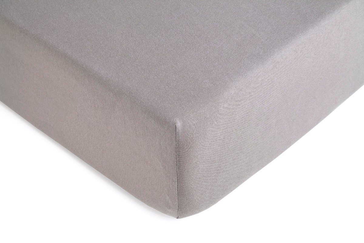 Spannbettlaken für Topper bis 10cm Steghöhe, Hometex Premium Textiles, Jersey, Gummizug: Rundumgummizug, ideal für Boxspringbett Topper, 100% reine Baumwolle