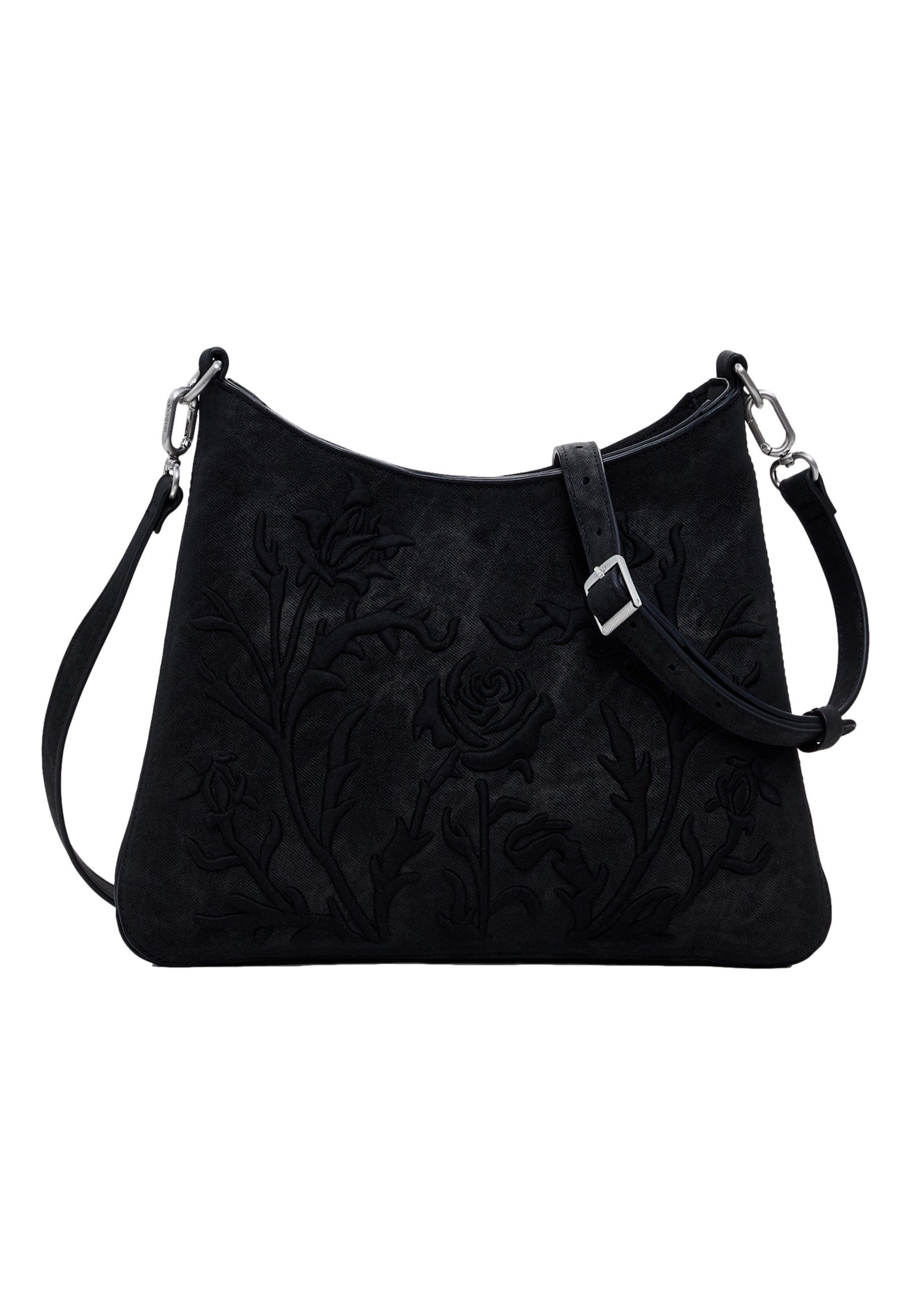Schultertasche Tasche ROMEO FLORAL TOTAL BLACK MANAOS 2.0