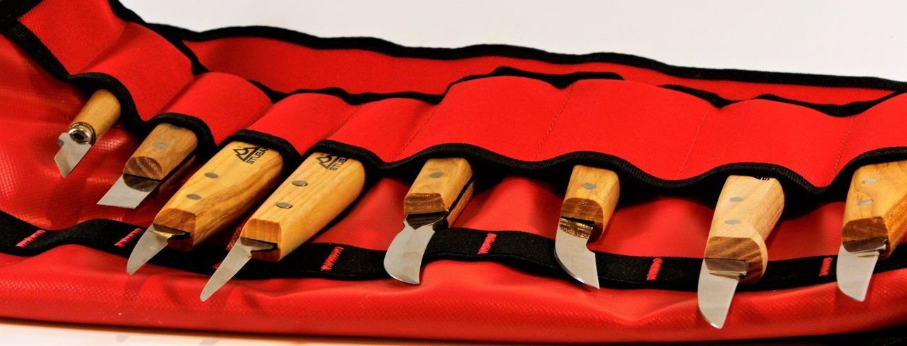 Stubai Universalmesser STUBAI Kerbschnitz-Messer Set 8 tlg Nr S512007 Schnitzeisen Beit…