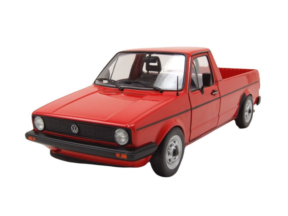 Modellauto VW Caddy Pick Up 1982 rot