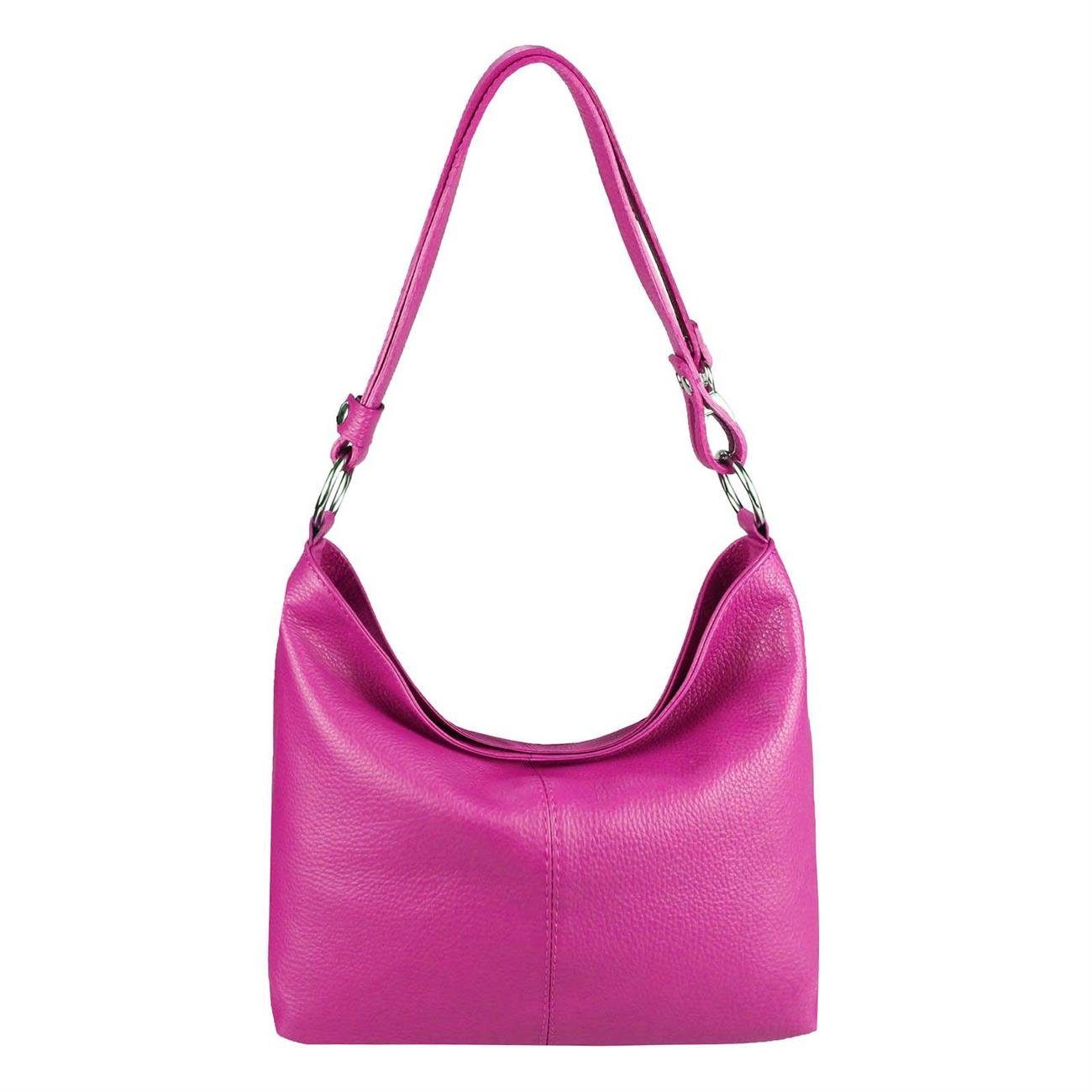 ITALYSHOP24 Shopper Made in Italy Damen Leder Tasche Schultertasche, als Handtasche, Umhängetasche, CrossOver tragbar