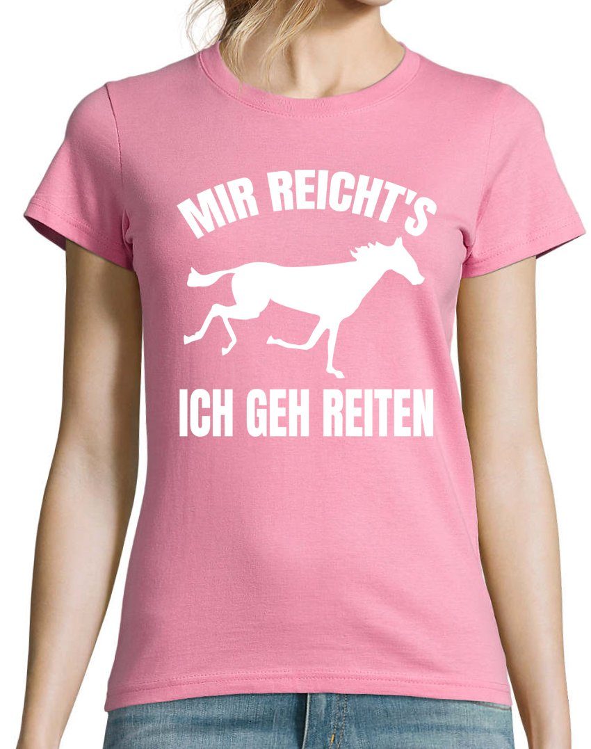 T-Shirt Print Designz geh Ich reichts Mir modischem Damen mit reiten Rosa Youth T-Shirt