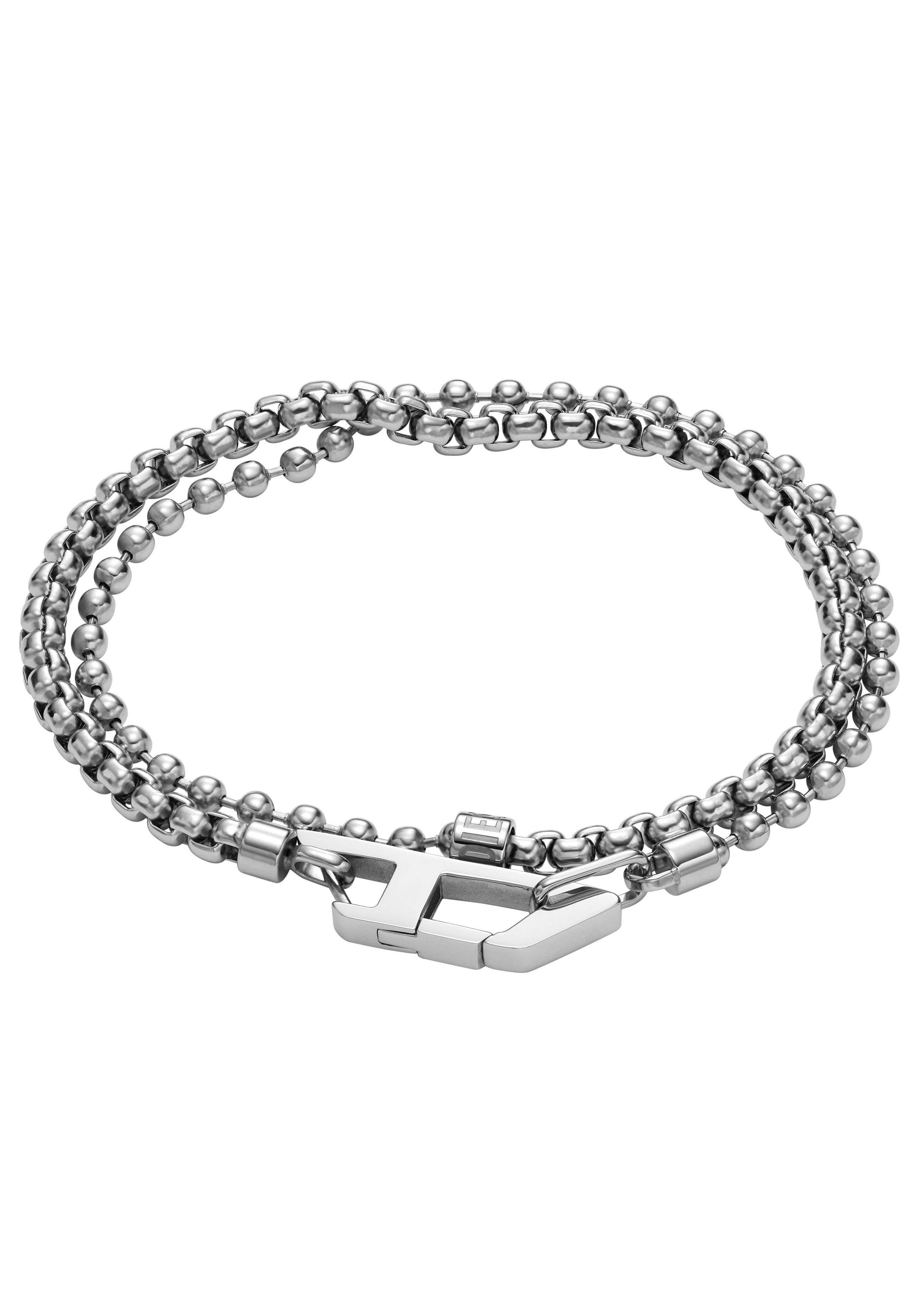 Diesel Armband Schmuck Edelstahl Armschmuck Wickelarmband Kugelkette Venezianer