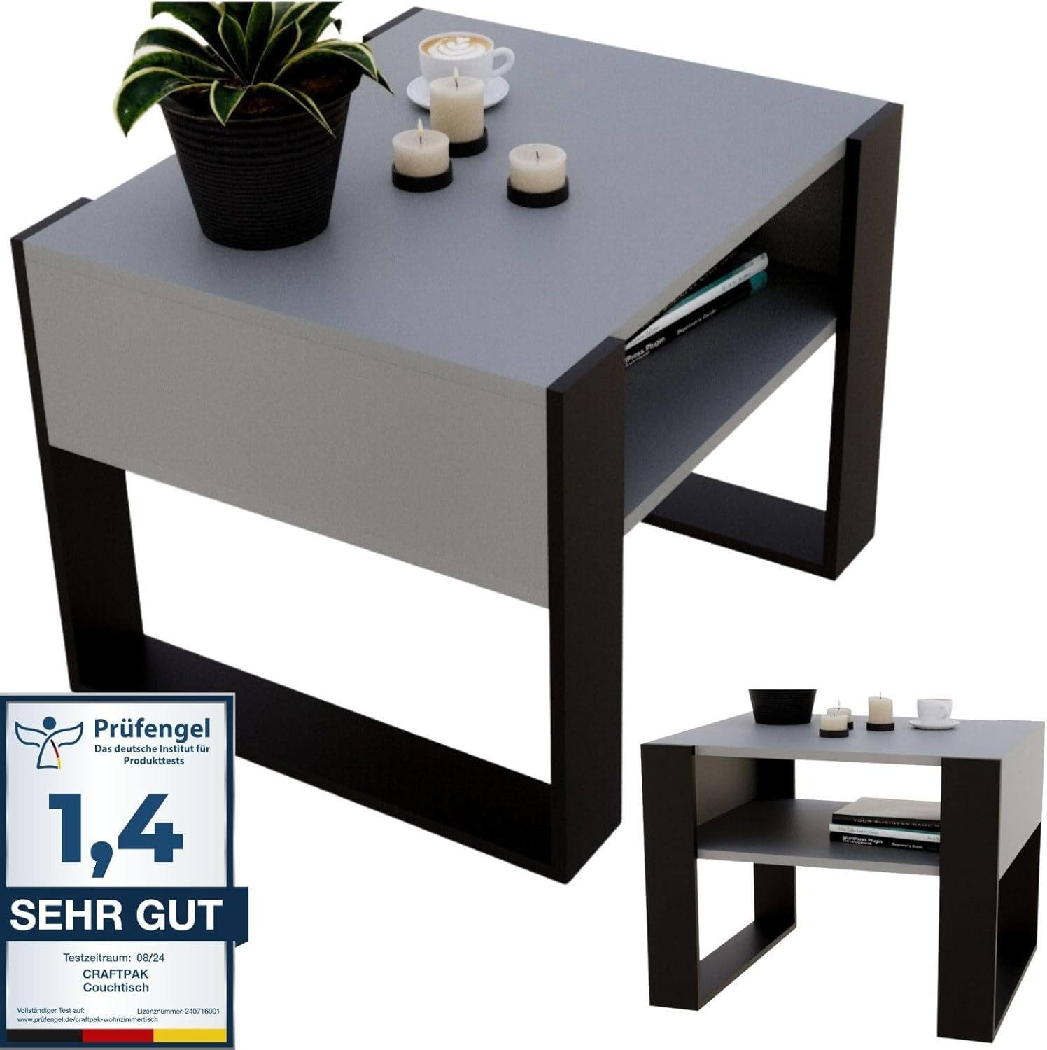 CraftPAK Couchtisch aus hochwertigem Holz mit günstig online kaufen