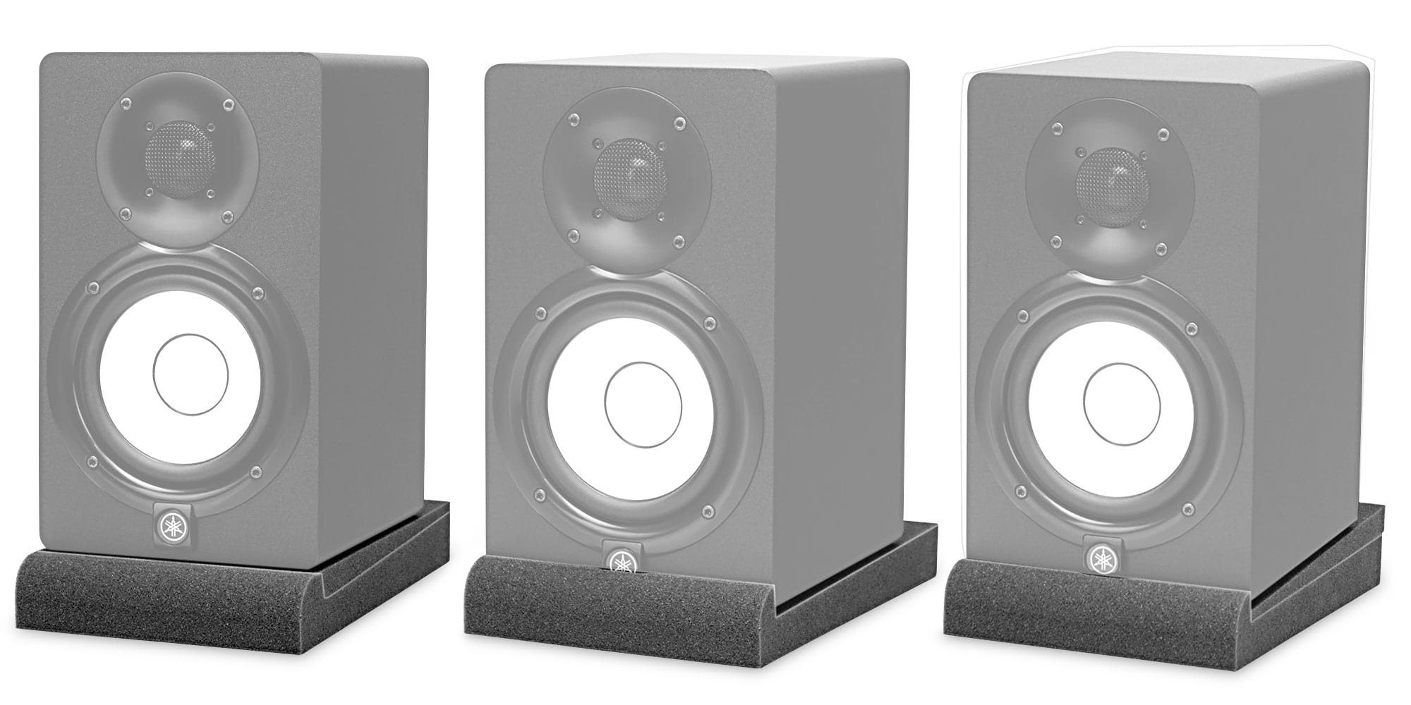 Pronomic Dämmunterlage ISO-Stand 5 Studiomonitor Absorberplatte 5" - Dämmkeil, Schrägsteller, (2-Komponenten, Verbessert den Klang), 5 verschiedene Neigungswinkel