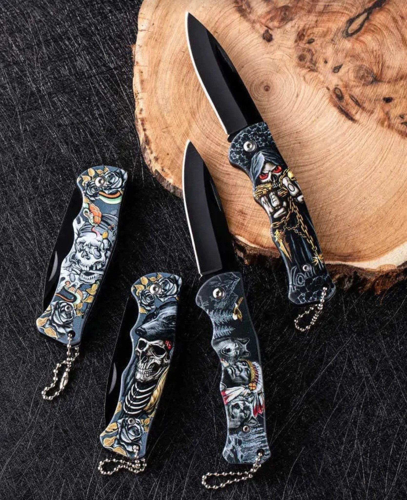 Foxter Taschenmesser Jagd Rettung Klappmesser Survival Edelstahl Klappmesser 16cm, (Einzeln verpacktes Klappmesser für Outdoor & Survival, Enthält 1 Klappmesser, verpackt im Firmenkarton), Klappmesser mit Edelstahlklinge und ergonomischem Griff