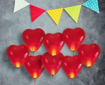 PRECORN LED-Ballons 50 Stück Blinkende Mini Ballonlichter Party Lichter Dekoration