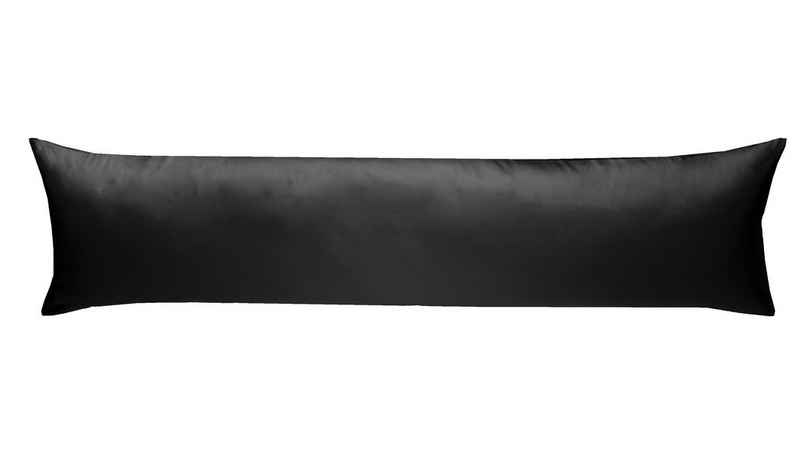 Seitenschläferkissenbezug Mako Satin Seitenschläferkissen Bezug 40x145 cm & 40x200 cm einfarbig, BETTWAESCHE-MIT-STIL (1 Stück)