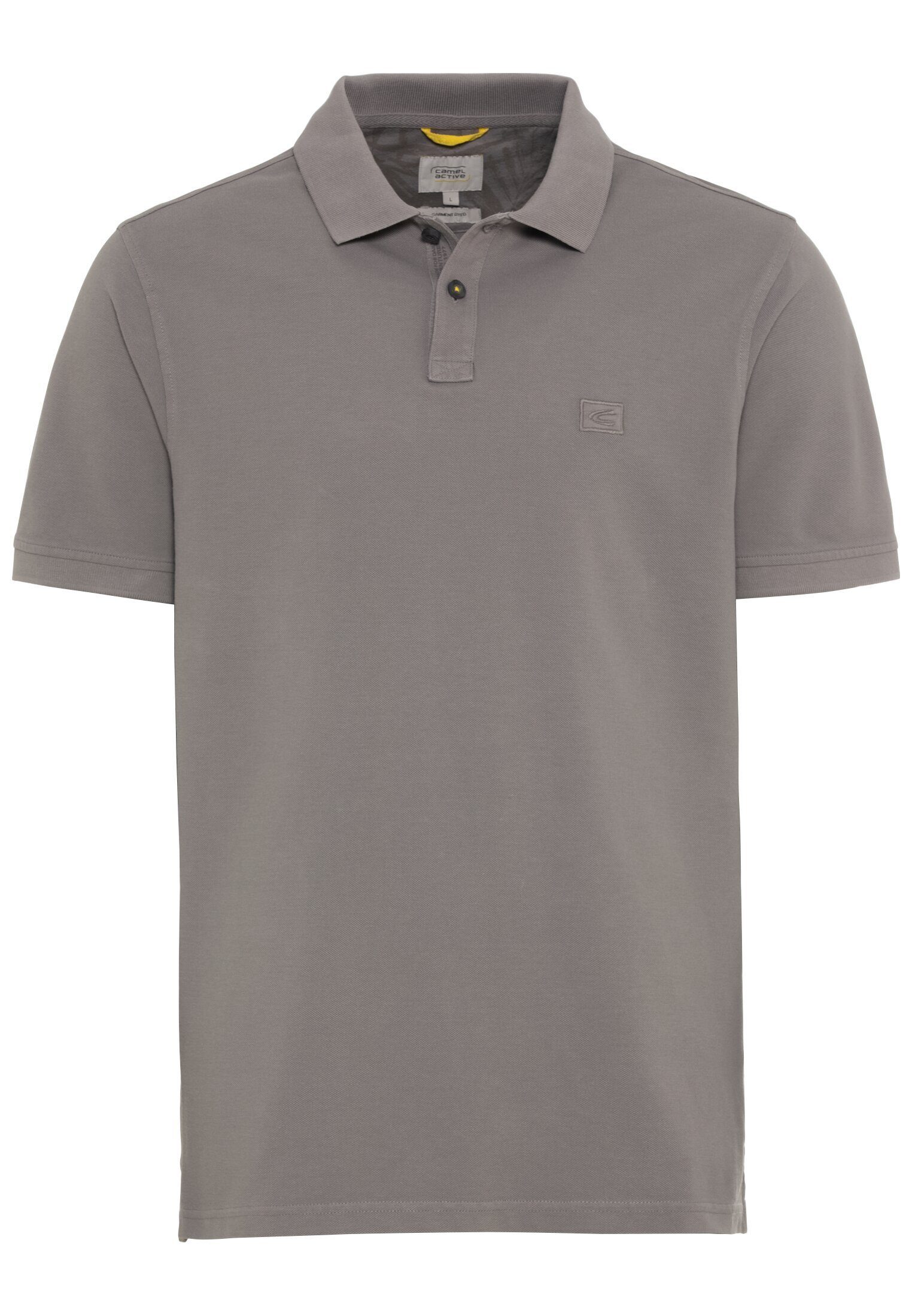 camel active Poloshirt aus reiner Baumwolle Grau Shirts_Poloshirt