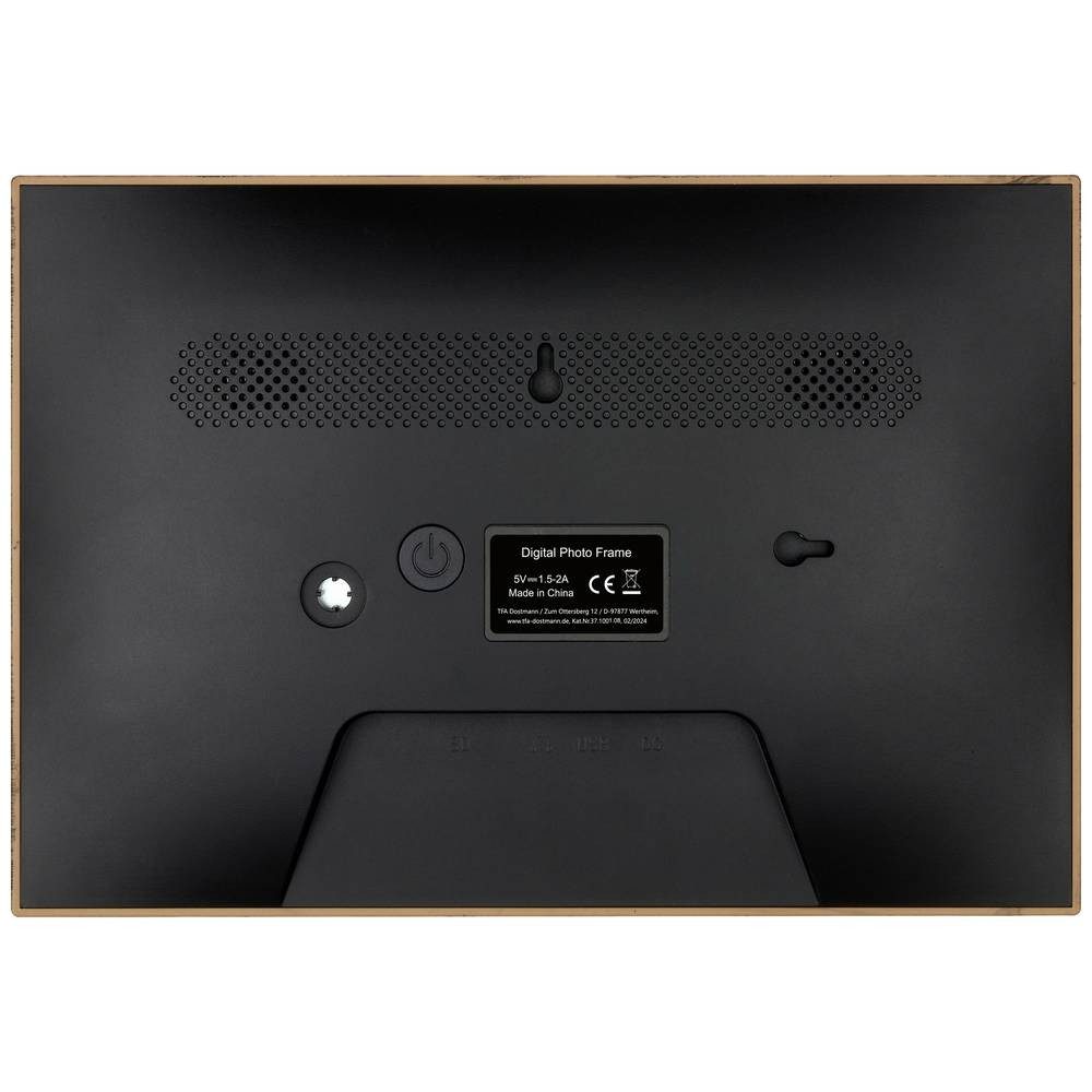 TFA Dostmann Digitaler Bilderrahmen 37.1001.08 Digitaler Bilderrahmen (Bewegungssensor, integrierter Speicher, Kopfhörerausgang)