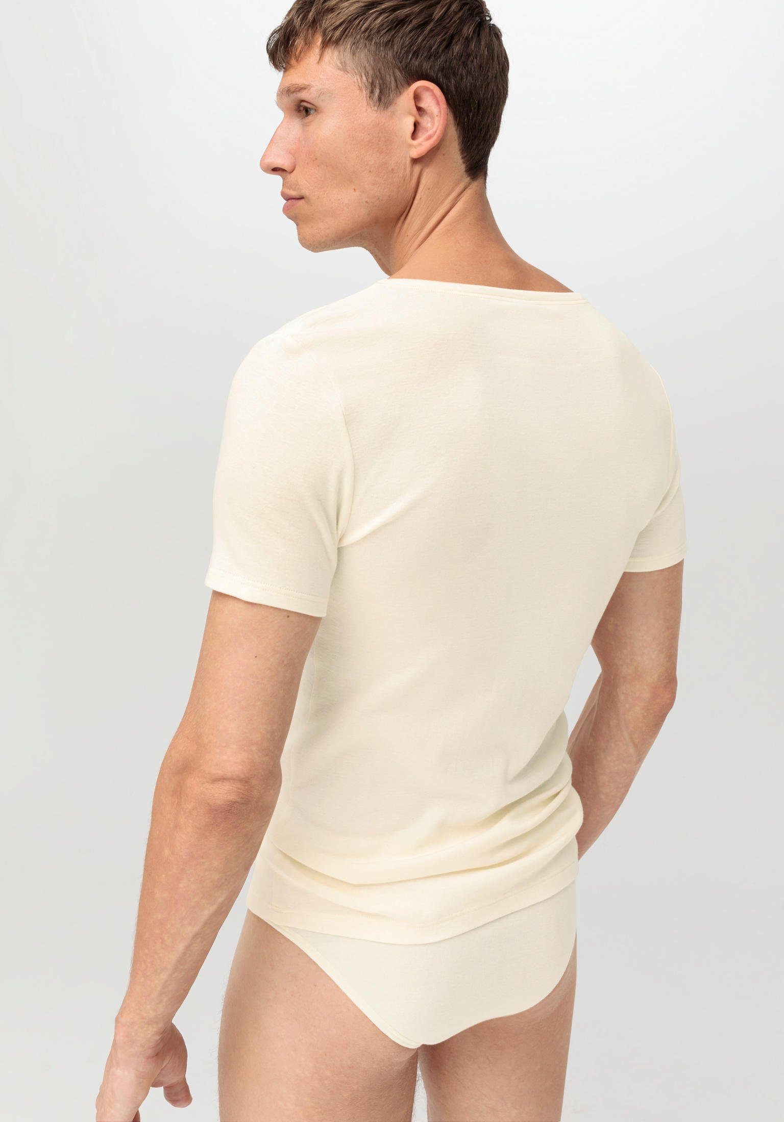 Hessnatur Unterhemd reiner aus Bio-Baumwolle, 2er-Pack