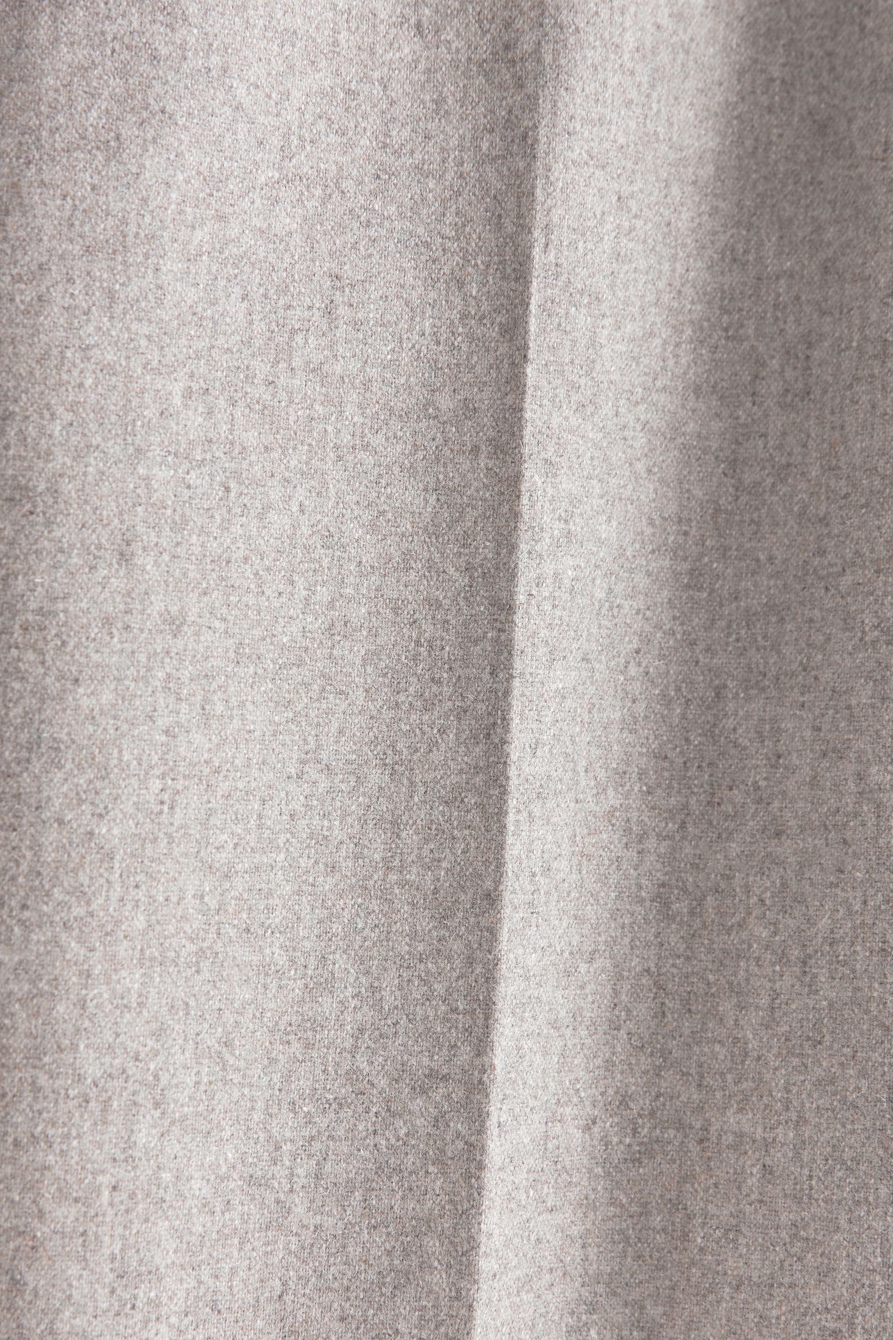 Fit aus (1-tlg) Wollmischung: Next Donegal-Anzug Taupe Slim Anzughose Hose