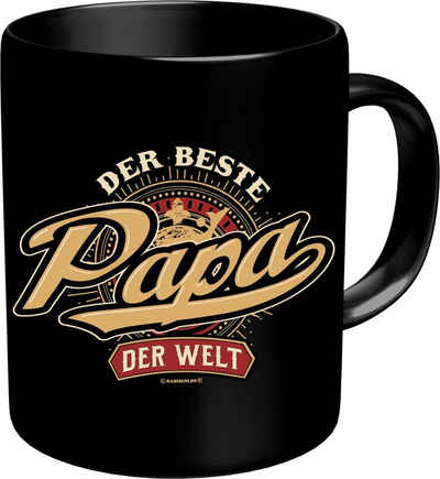 RAHMENLOS® Tasse Kaffeebecher für den besten Papa der Welt - Im Geschenkkarton, Keramik